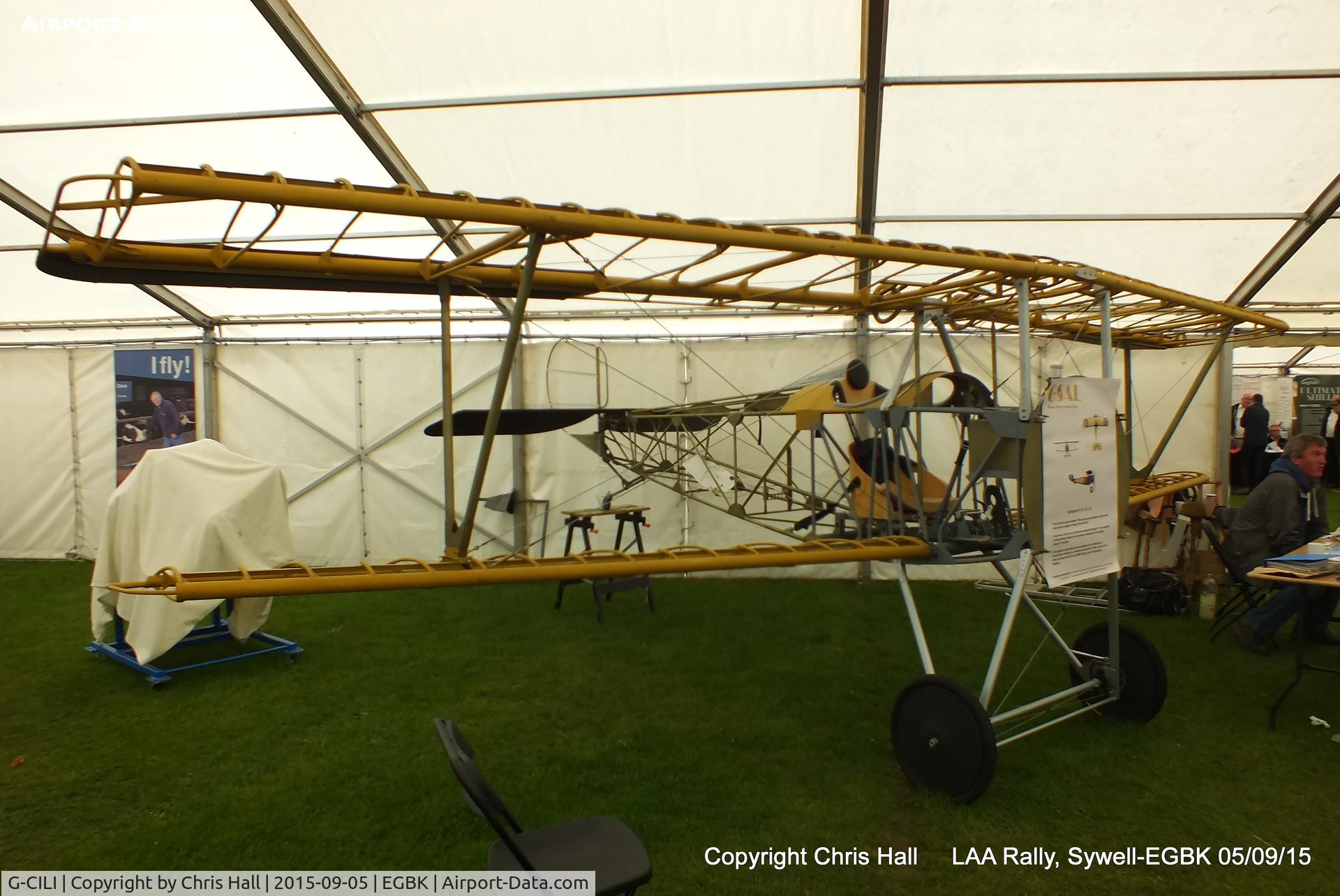 G-CILI, 2014 Nieuport 11 Replica C/N GS-301, at the LAA Rally 2015, Sywell