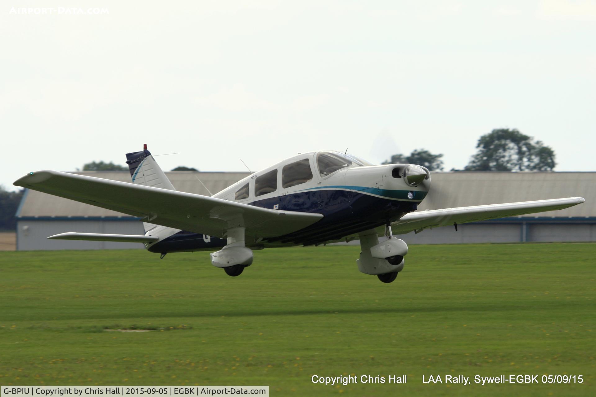 G-BPIU, 1979 Piper PA-28-161 Cherokee Warrior II C/N 28-7916303, at the LAA Rally 2015, Sywell