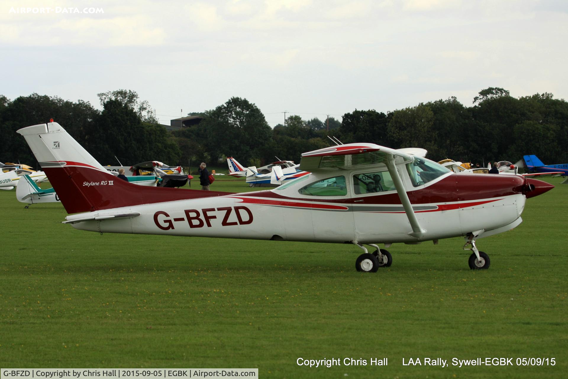 G-BFZD, 1978 Reims Cessna FR182 Skylane RG C/N 0010, at the LAA Rally 2015, Sywell