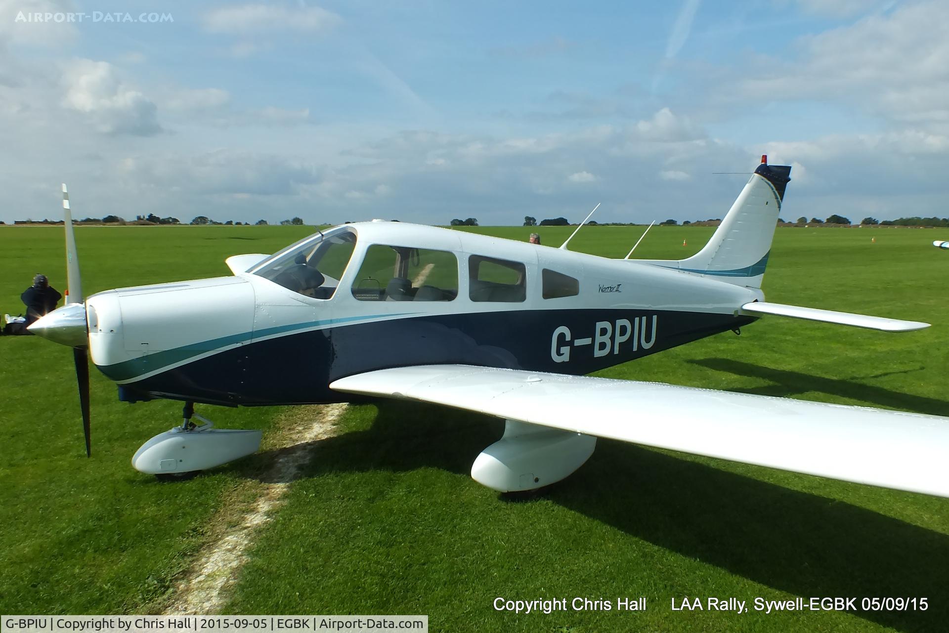 G-BPIU, 1979 Piper PA-28-161 Cherokee Warrior II C/N 28-7916303, at the LAA Rally 2015, Sywell