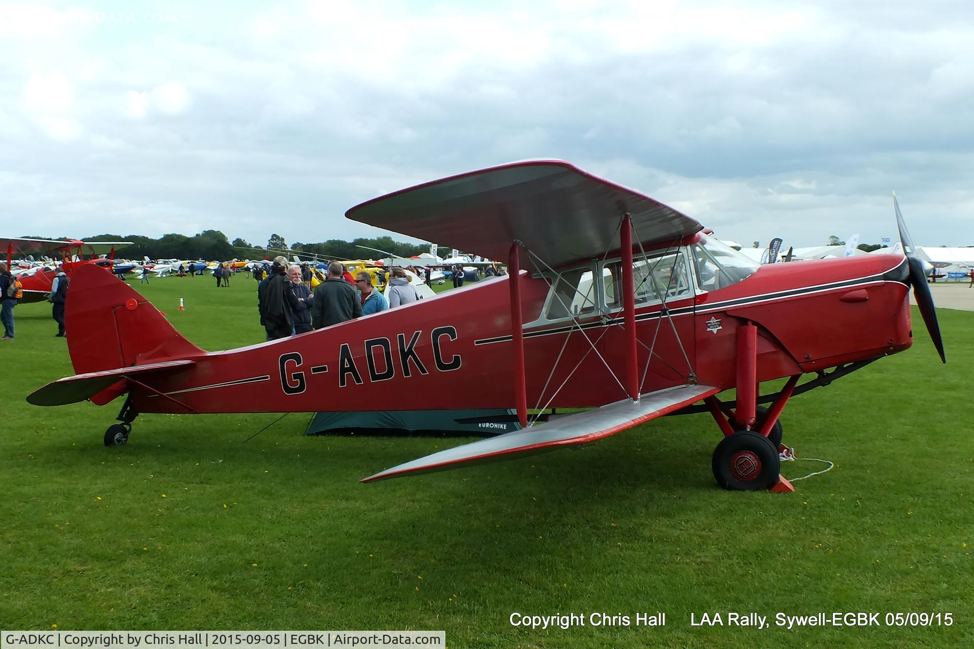 G-ADKC, 1936 De Havilland DH.87B Hornet Moth C/N 8064, at the LAA Rally 2015, Sywell