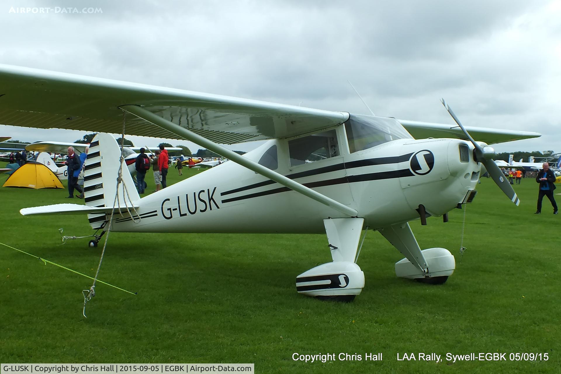 G-LUSK, 1947 Luscombe 8F Silvaire C/N 3795, at the LAA Rally 2015, Sywell