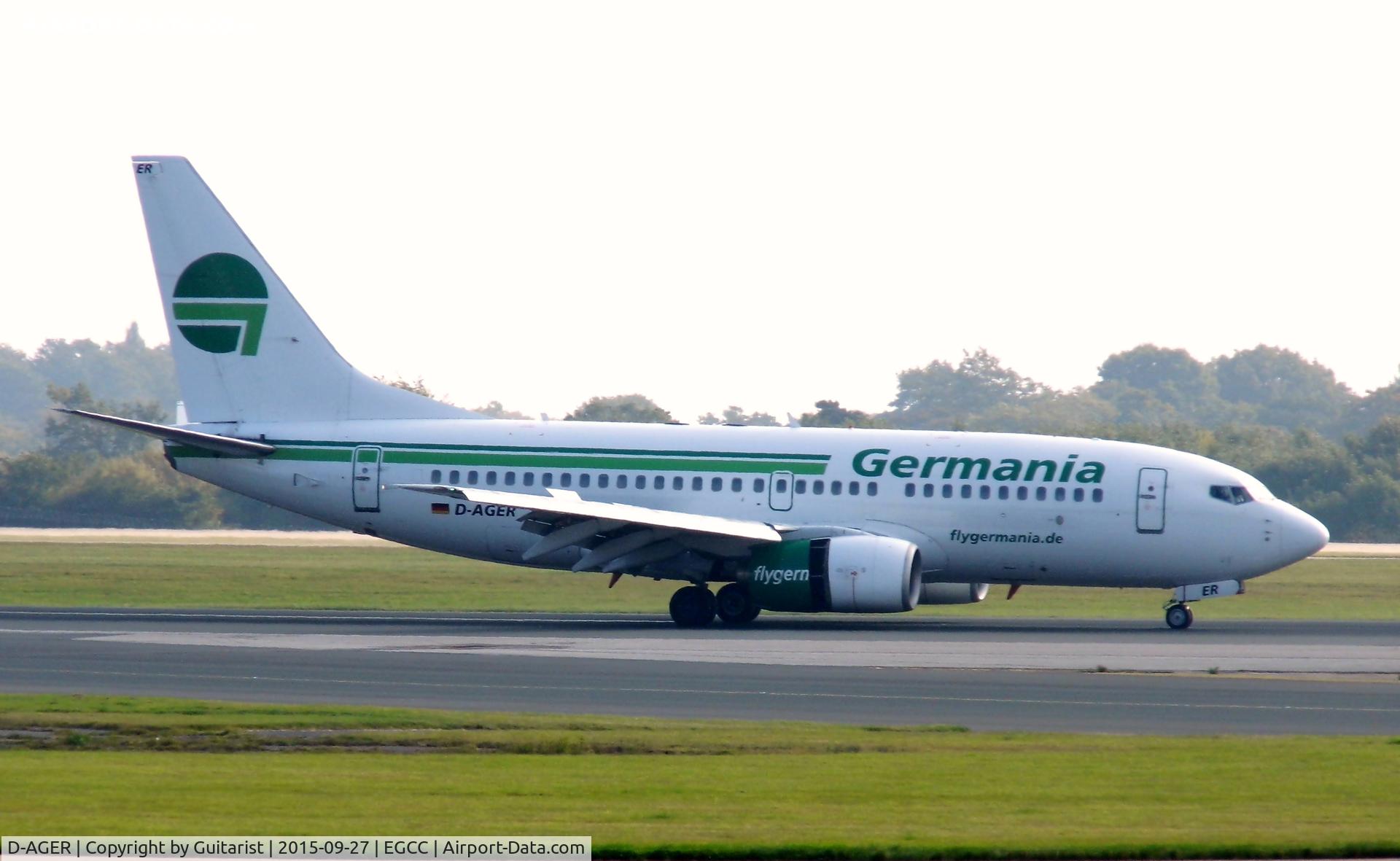 D-AGER, 1998 Boeing 737-75B C/N 28107, At Manchester