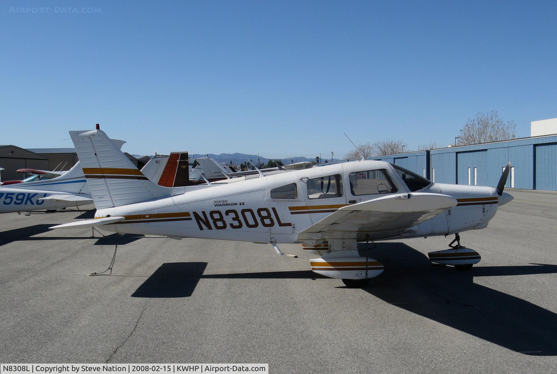 N8308L, 1982 Piper PA-28-161 C/N 28-8316017, Locally-based 1982 Piper PA-28-161 Cherokee Warrior II @ Whiteman Airport, Pacoima, CA