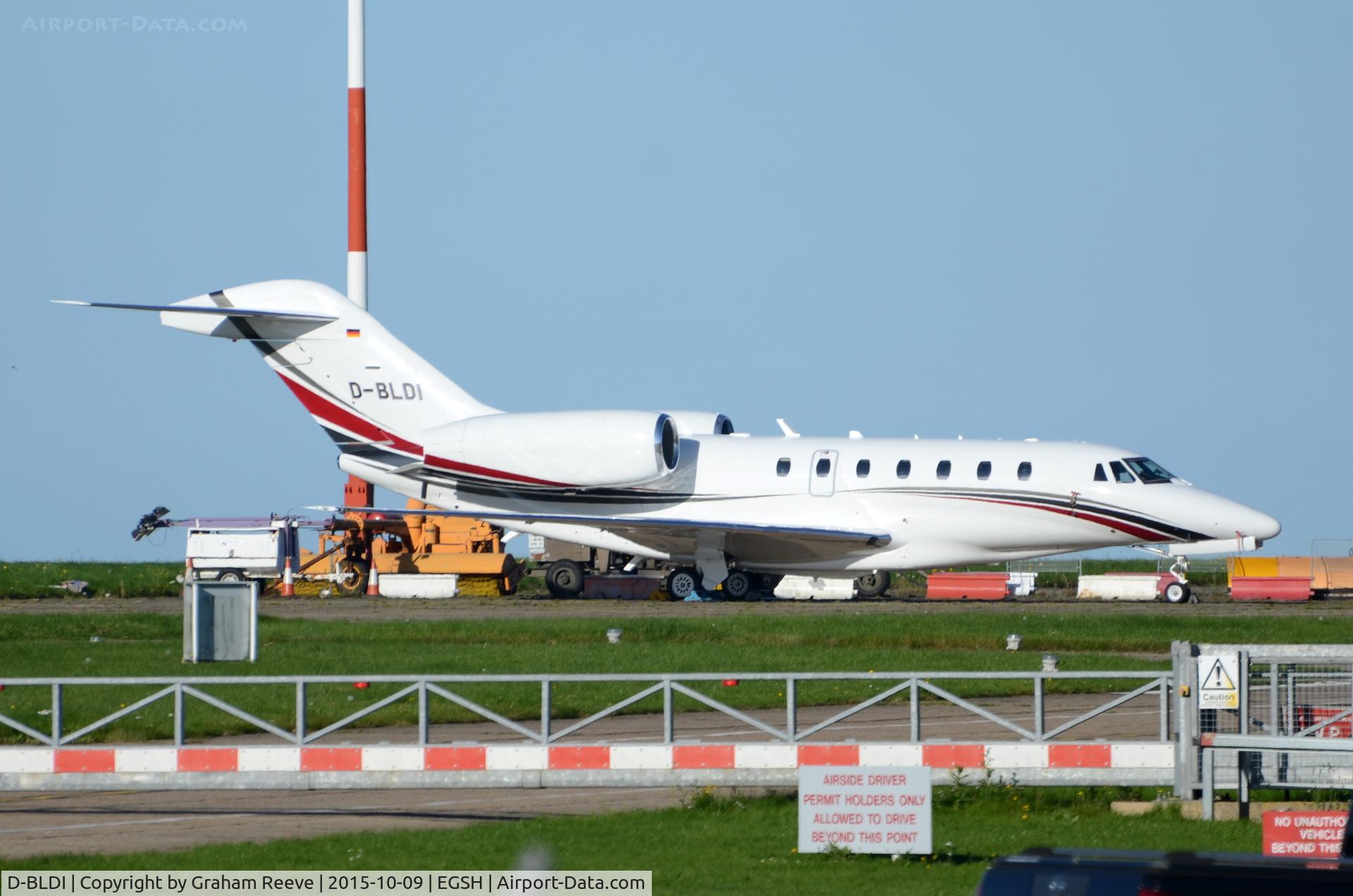 D-BLDI, 2003 Cessna 750 Citation X Citation X C/N 750-0218, Parked at Norwich.