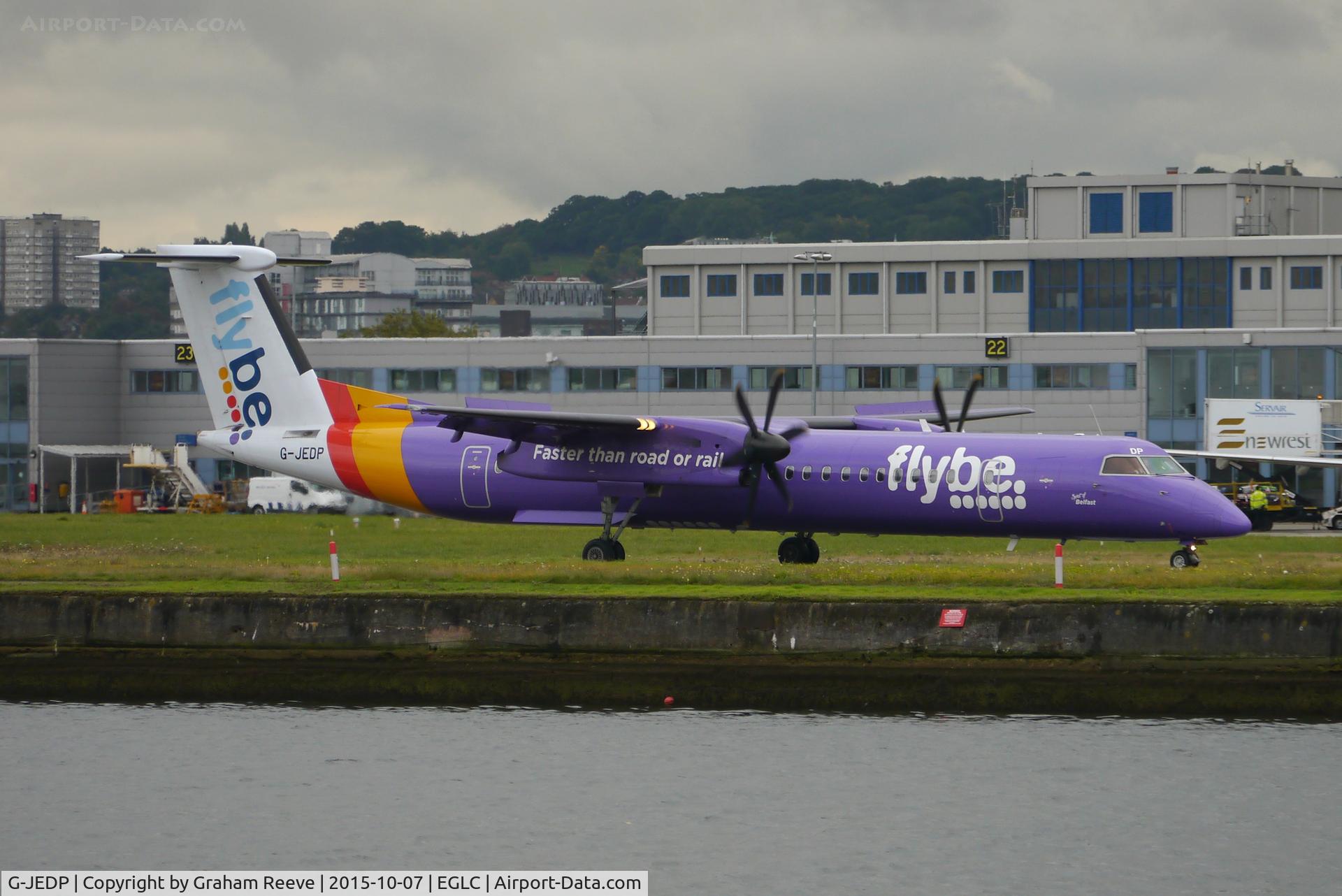 G-JEDP, 2003 De Havilland Canada DHC-8-402Q Dash 8 C/N 4085, Just landed at London City.