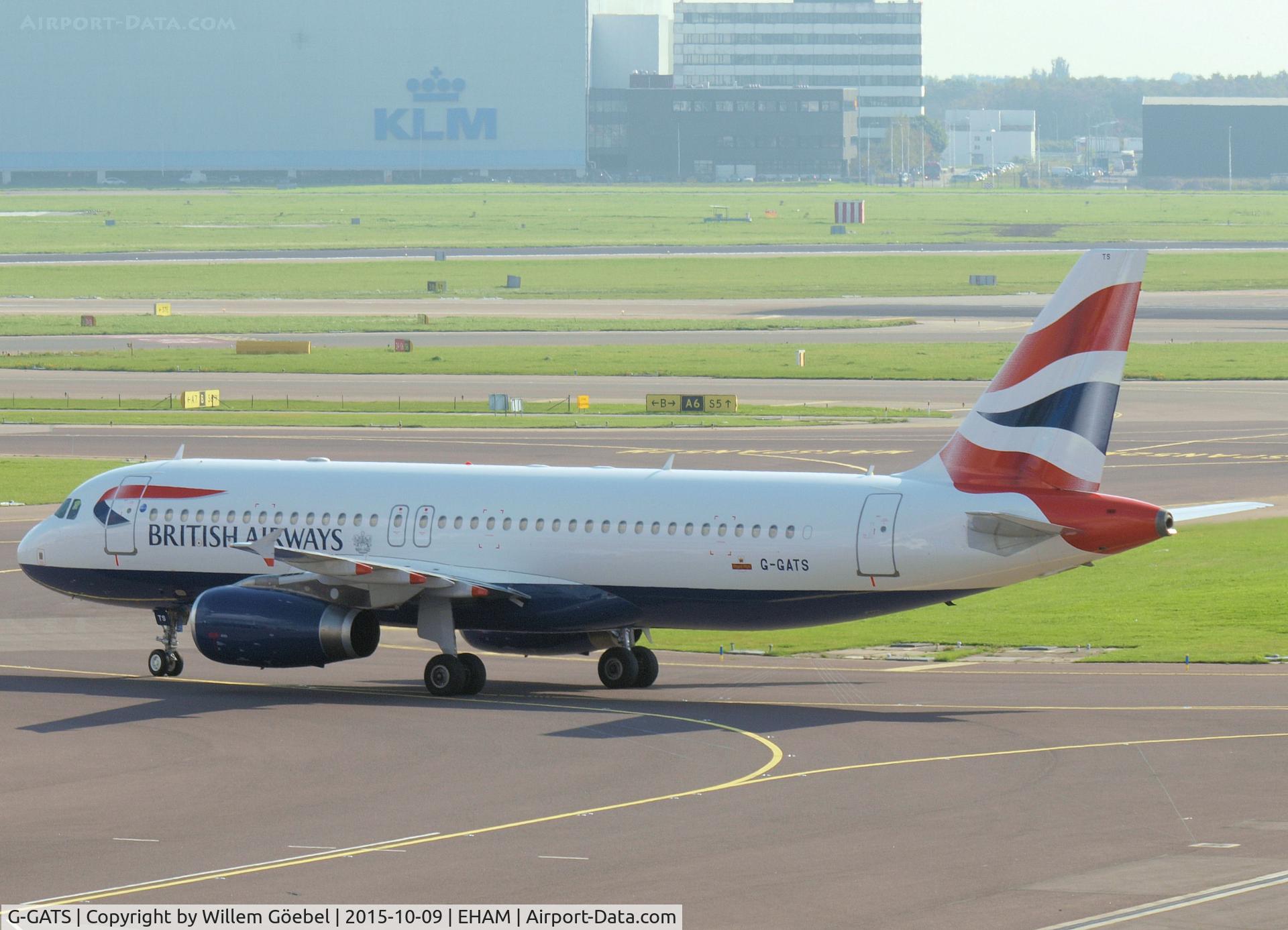 G-GATS, 2002 Airbus A320-214 C/N 1672, Taxi to runway 24 of Schiphol Airport