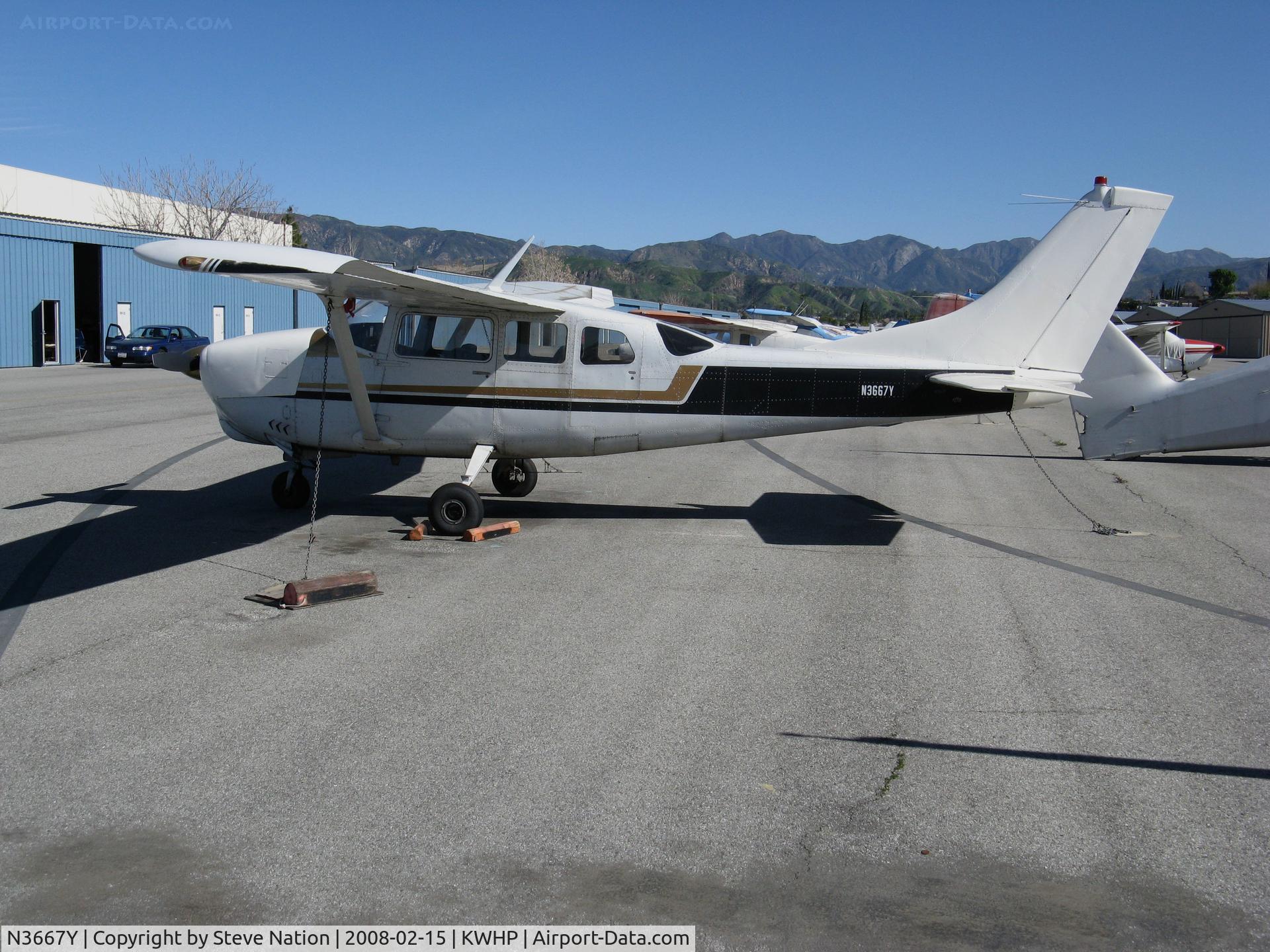 N3667Y, 1963 Cessna 210C C/N 21058167, Locally-based 1963 Cessna 210C Centurion @ Whiteman Airport, Pacoima, CA (now registered to owner in Vacaville, CA)