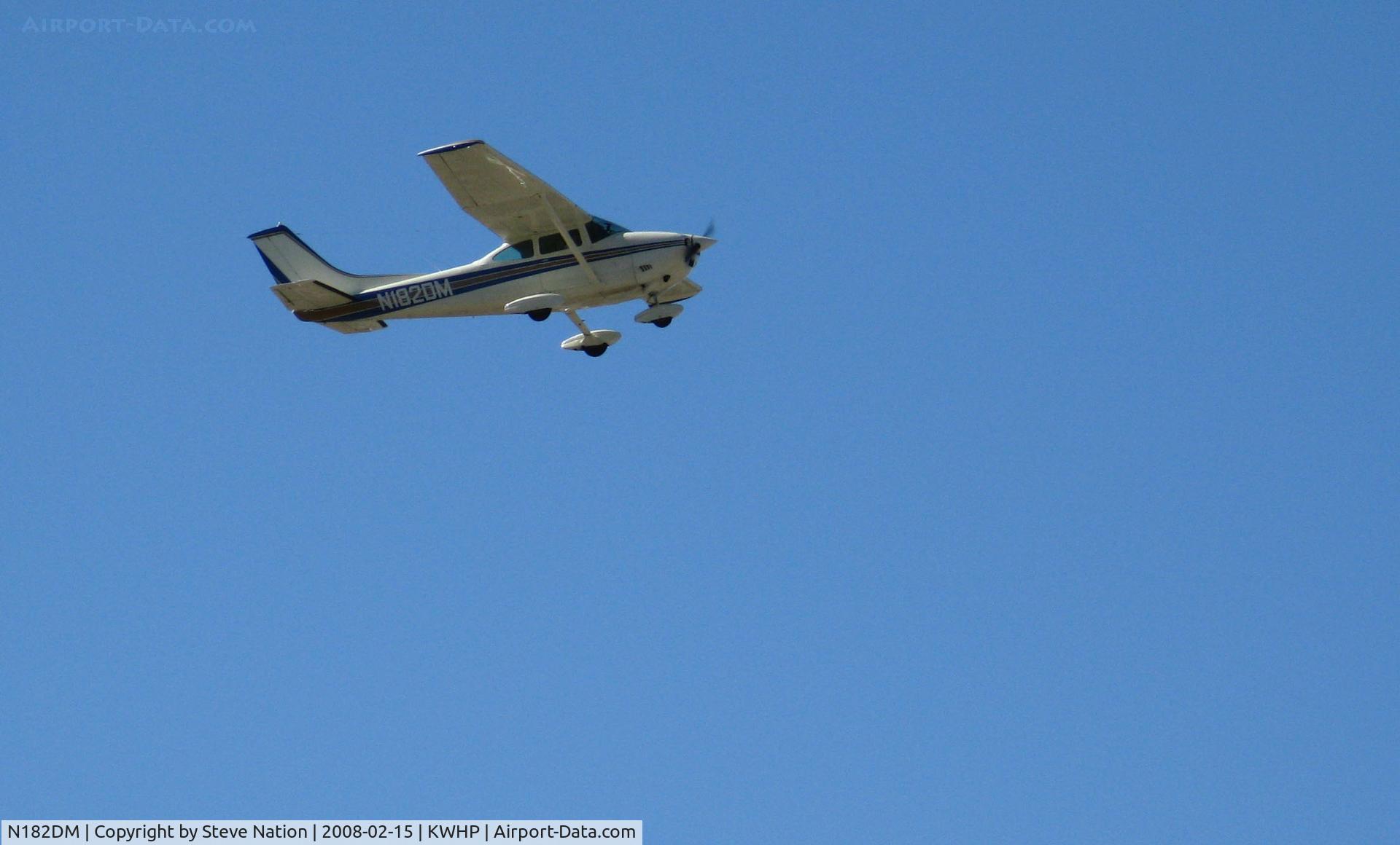 N182DM, 1974 Cessna 182P Skylane C/N 18262783, Locally-based 1974 Cessna 182P Skylane climbing out from Whiteman Airport, Pacoima, CA