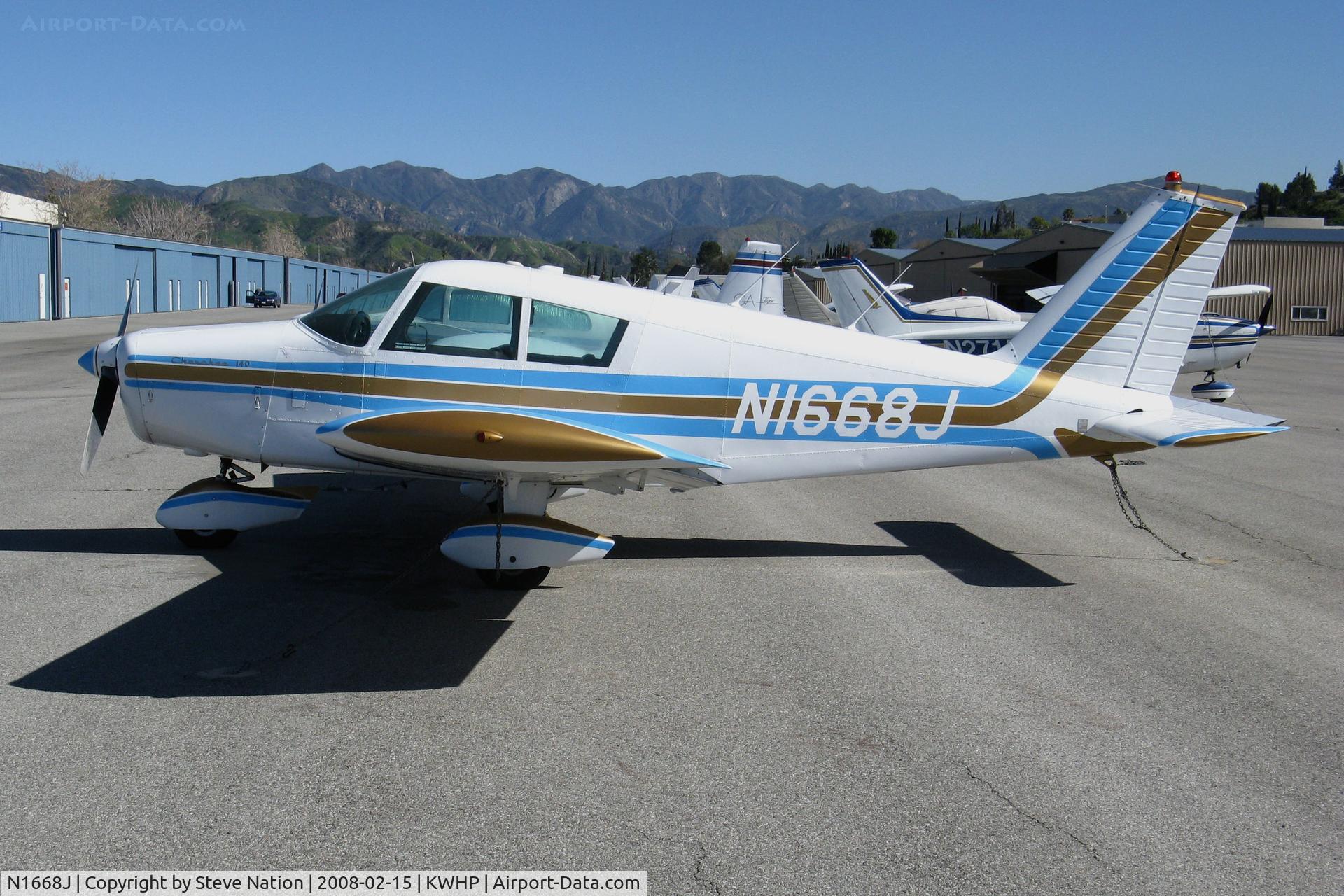 N1668J, 1968 Piper PA-28-140 C/N 28-24068, Locally-based 1968 Piper PA-28-140 Cherokee @ Whiteman Airport, Pacoima, CA