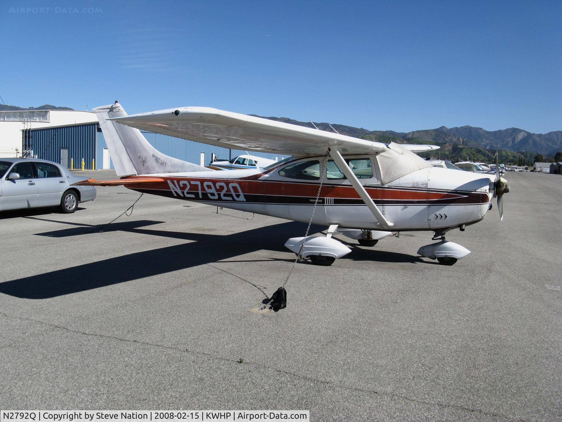 N2792Q, 1967 Cessna 182K Skylane C/N 18257992, Locally-based 1967 Cessna 182K with windshield cover @ Whiteman Airport, Pacoima, CA