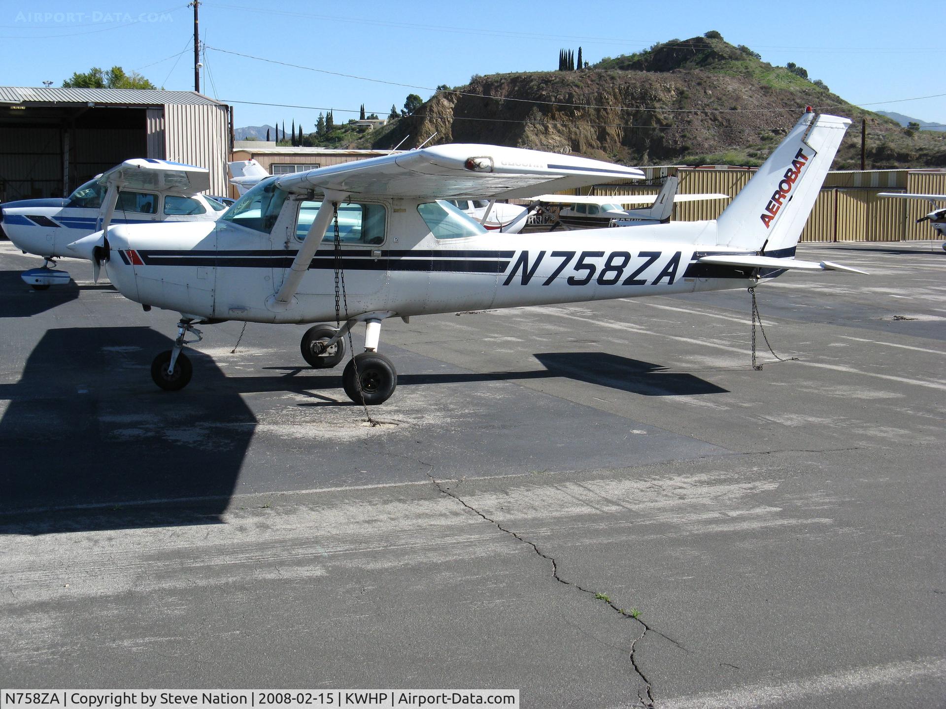 N758ZA, 1983 Cessna A152 Aerobat C/N A1521025, Locally-based 1983 Cessna A152 Aerobat @ Whiteman Airport, Pacoima, CA (cancelled January 7, 2013 as exported to Brazil)