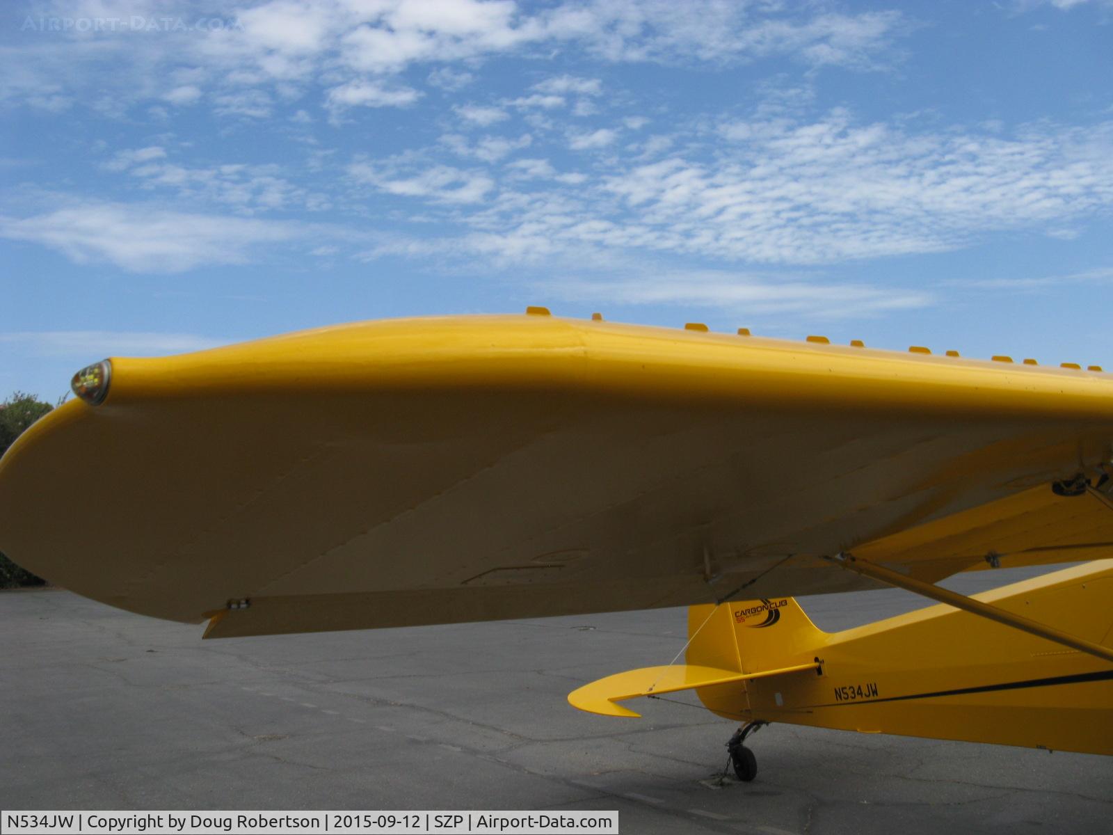 N534JW, 2015 Cub Crafters CC11-160 Carbon Cub SS C/N CC11-00381, 2015 CUBCRAFTERS CC11-160, TITAN OX-340CC 160 Hp for takeoff, less Hp continuous. New model. This engine lighter than the previous derated Lycoming O-360. Wing Micro vortex generators. S-LSA registration.