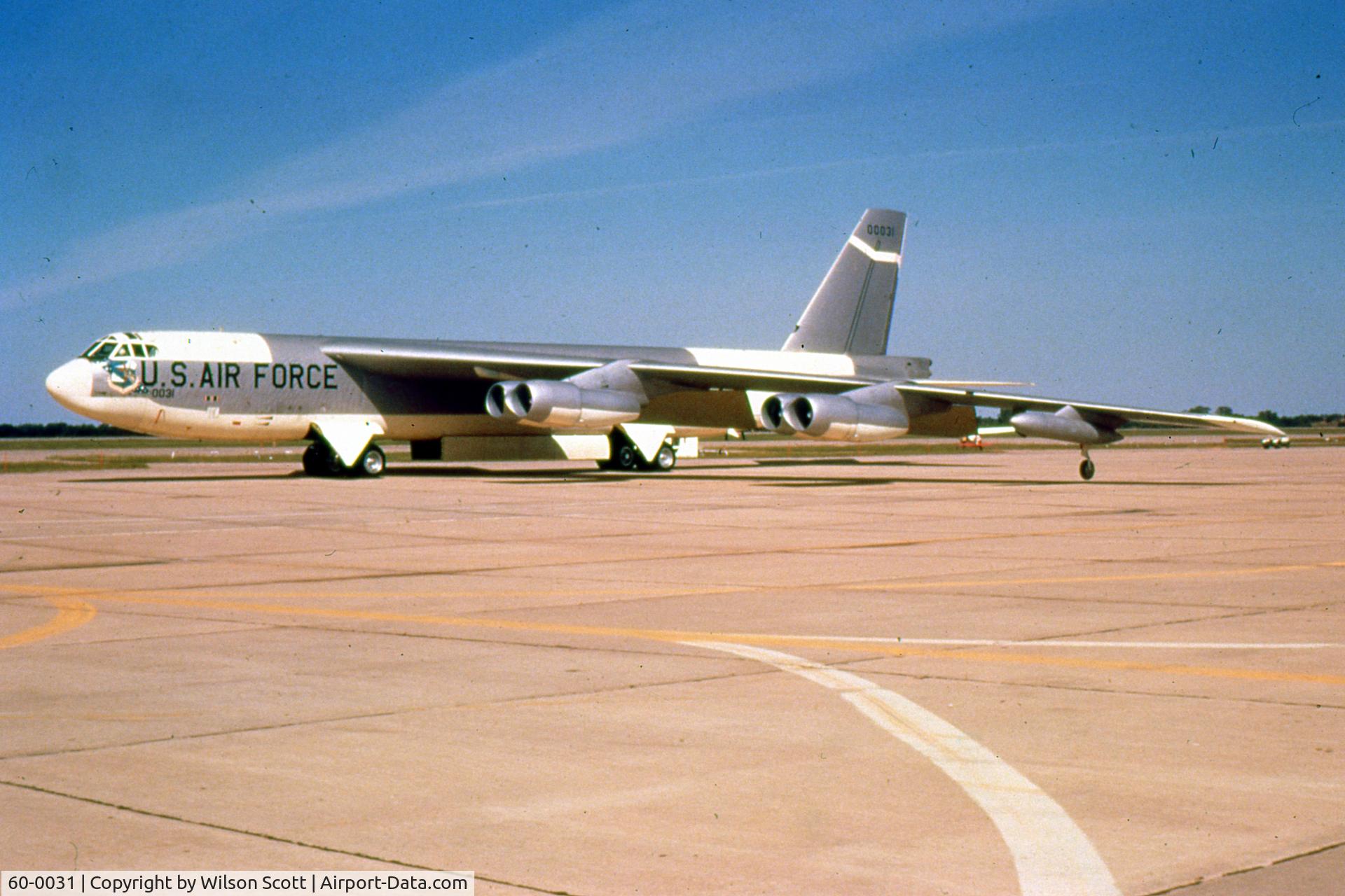 60-0031, 1960 Boeing B-52H Stratofortress C/N 464396, this is 60-0031 when I was the Crewchief on it at KI Sawyer, Northern Michigan in 1965-1969, Cmsgt Wilson Scott [ret]