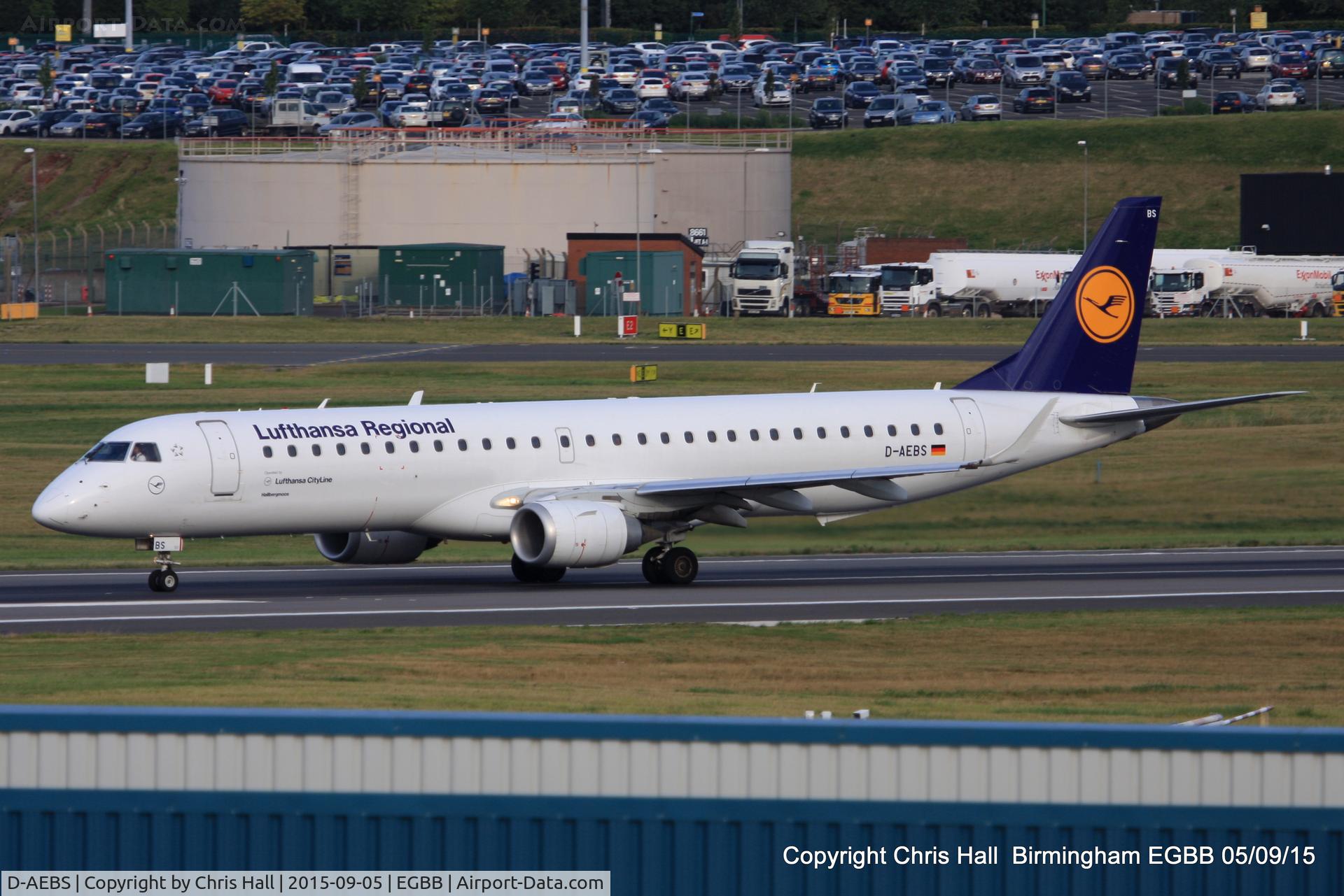 D-AEBS, 2012 Embraer 195LR (ERJ-190-200LR) C/N 19000565, Lufthansa CityLine