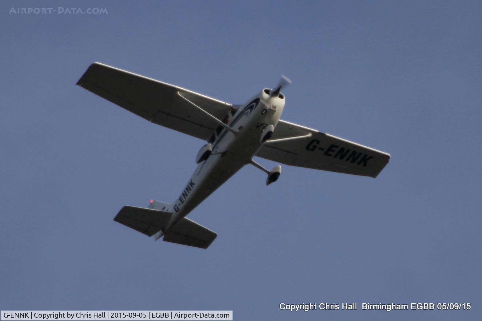 G-ENNK, 2000 Cessna 172S Skyhawk SP C/N 172S-8538, overhead Birmingham