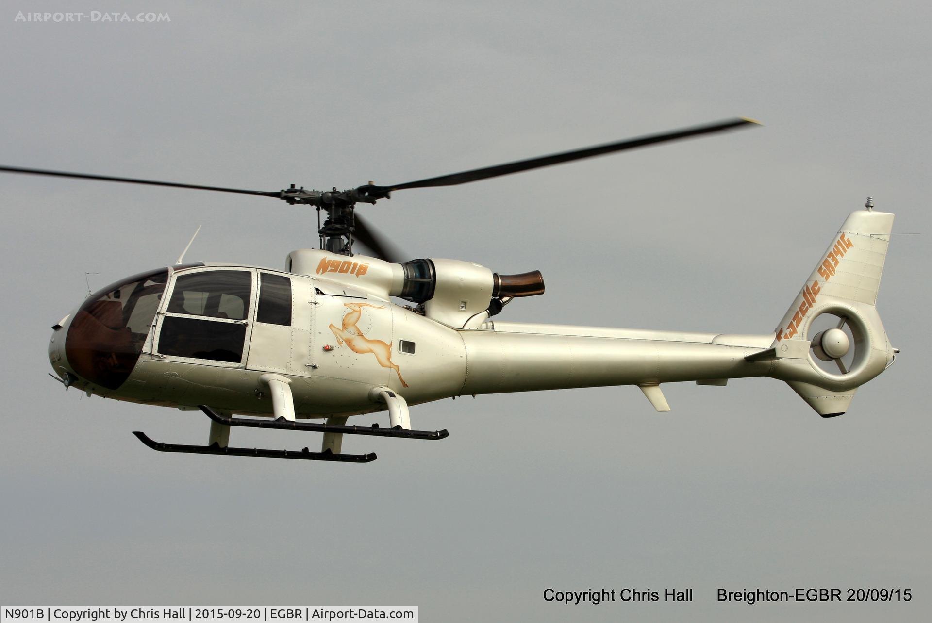 N901B, 1977 Aerospatiale SA-341G Gazelle C/N 1410, at Breighton's Heli Fly-in, 2015