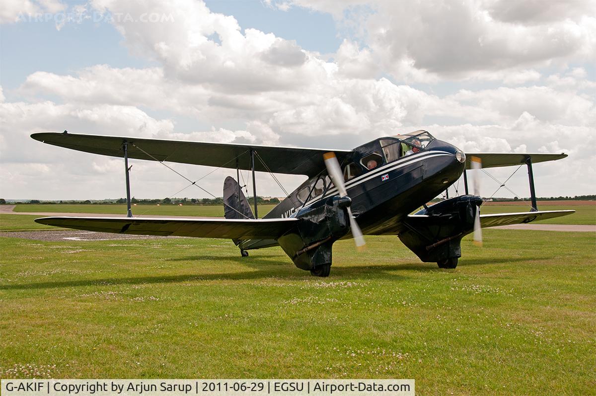 G-AKIF, 1944 De Havilland DH-89A Dominie/Dragon Rapide C/N 6838, Revving up to taxi out.