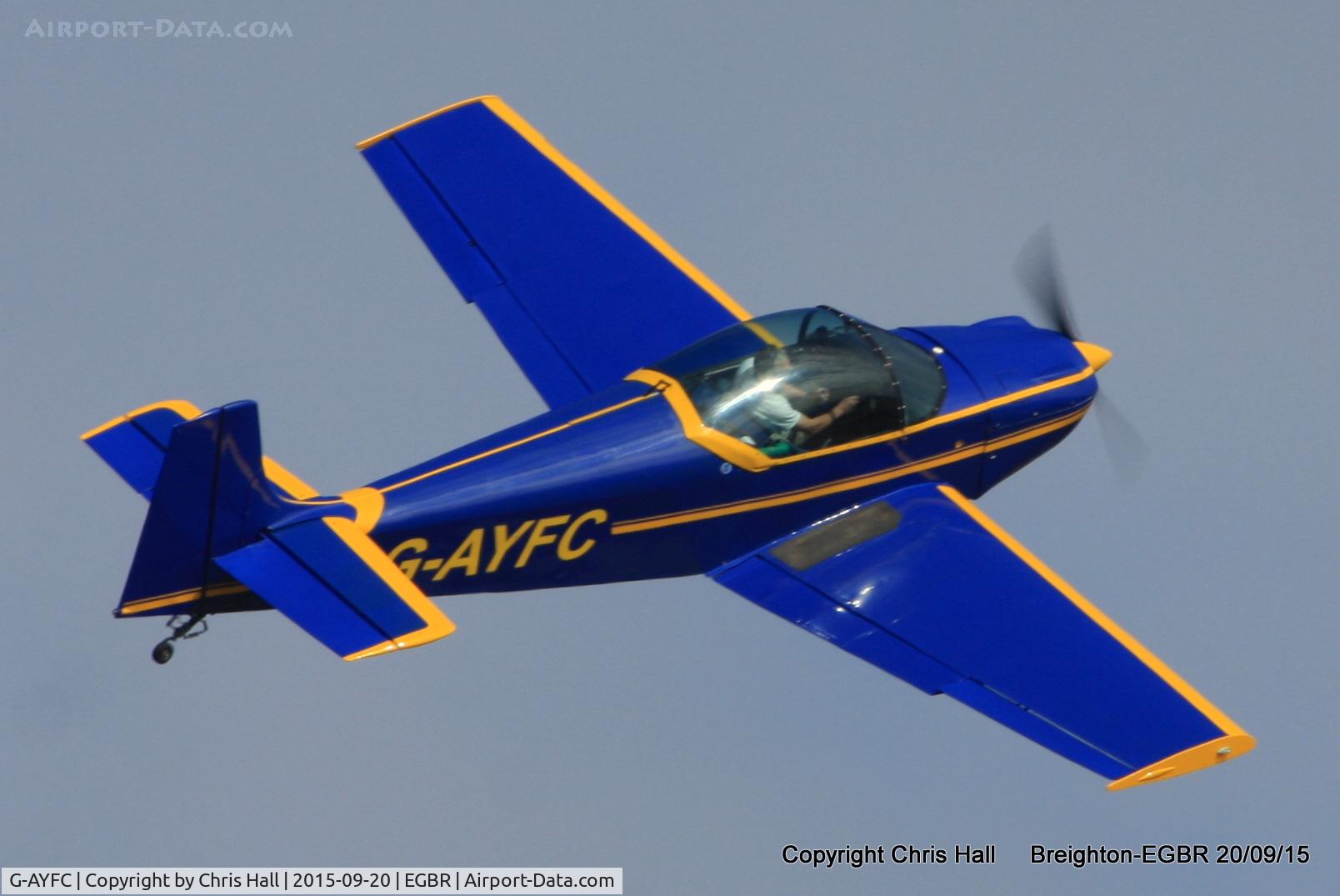 G-AYFC, 1970 Rollason Druine D-62B Condor C/N RAE/644, at Breighton's Heli Fly-in, 2015