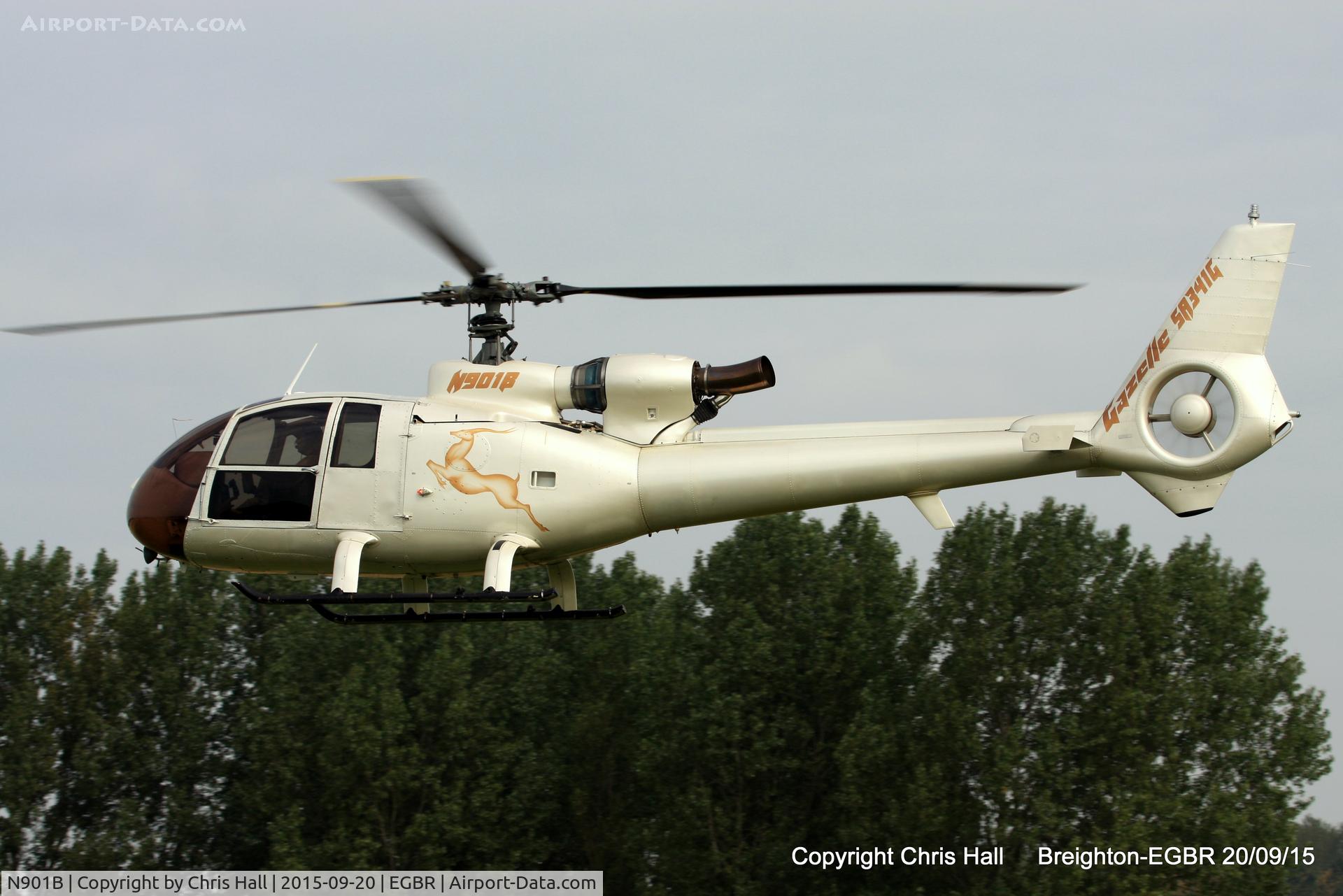 N901B, 1977 Aerospatiale SA-341G Gazelle C/N 1410, at Breighton's Heli Fly-in, 2015