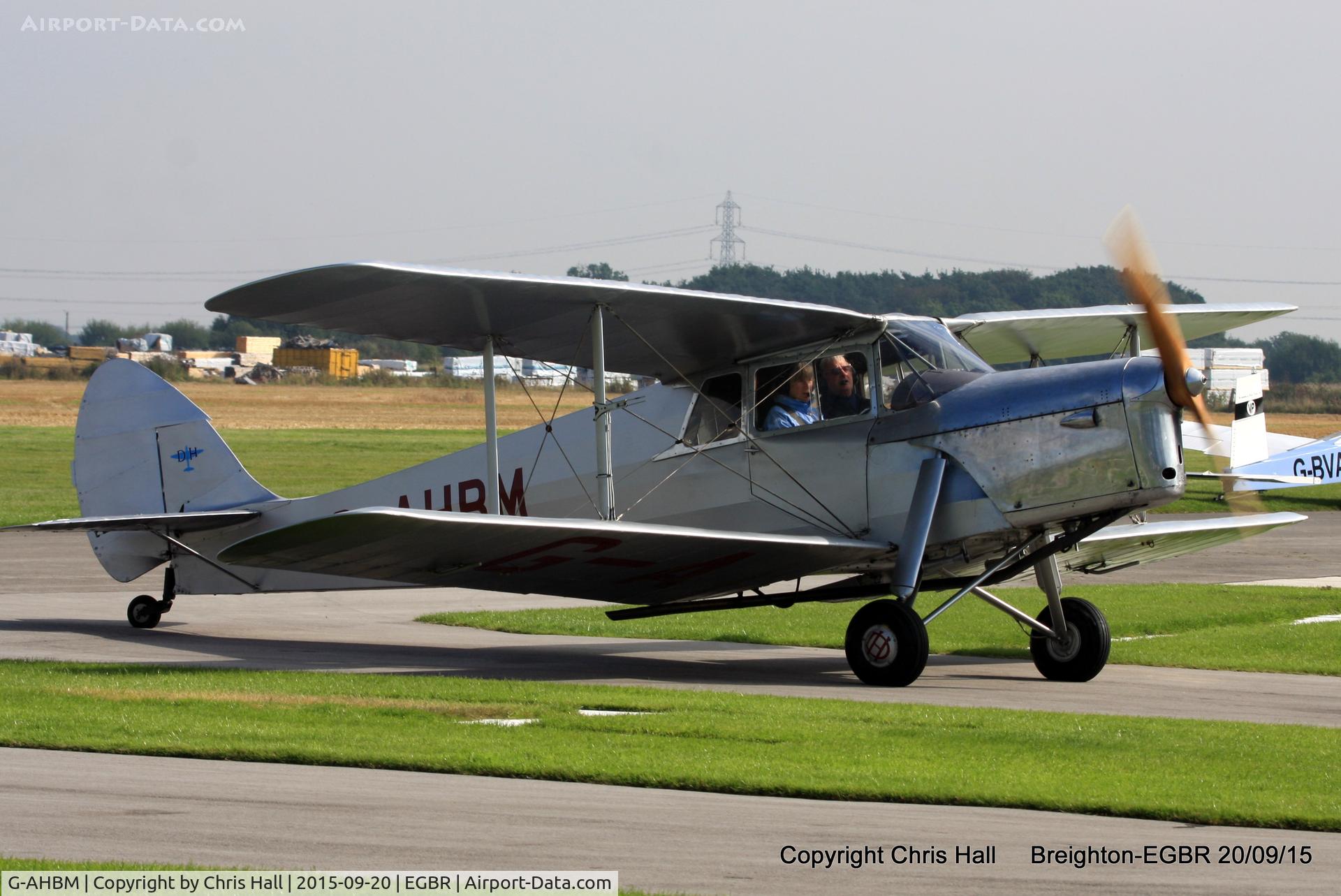 G-AHBM, 1935 De Havilland DH.87B Hornet Moth C/N 8126, at Breighton's Heli Fly-in, 2015