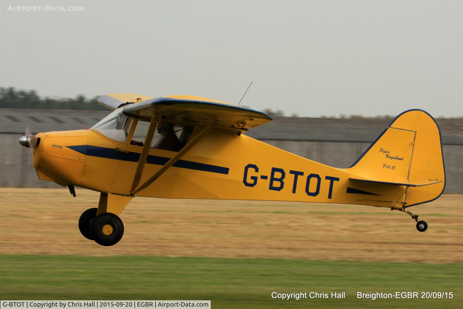 G-BTOT, 1955 Piper PA-15 Vagabond Vagabond C/N 15-60, at Breighton's Heli Fly-in, 2015