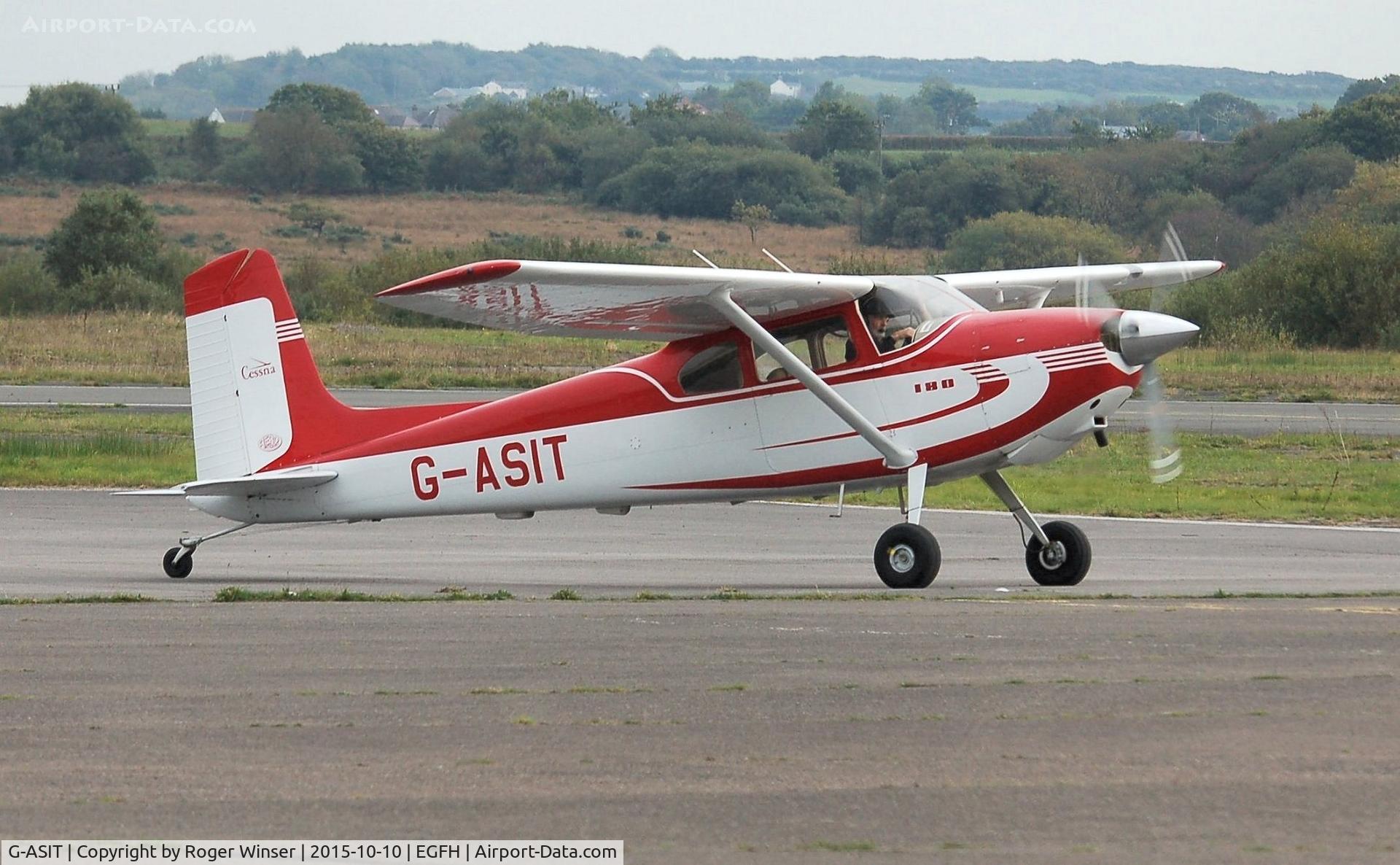 G-ASIT, 1956 Cessna 180 C/N 32567, Visiting 'classic' Cessna 180.