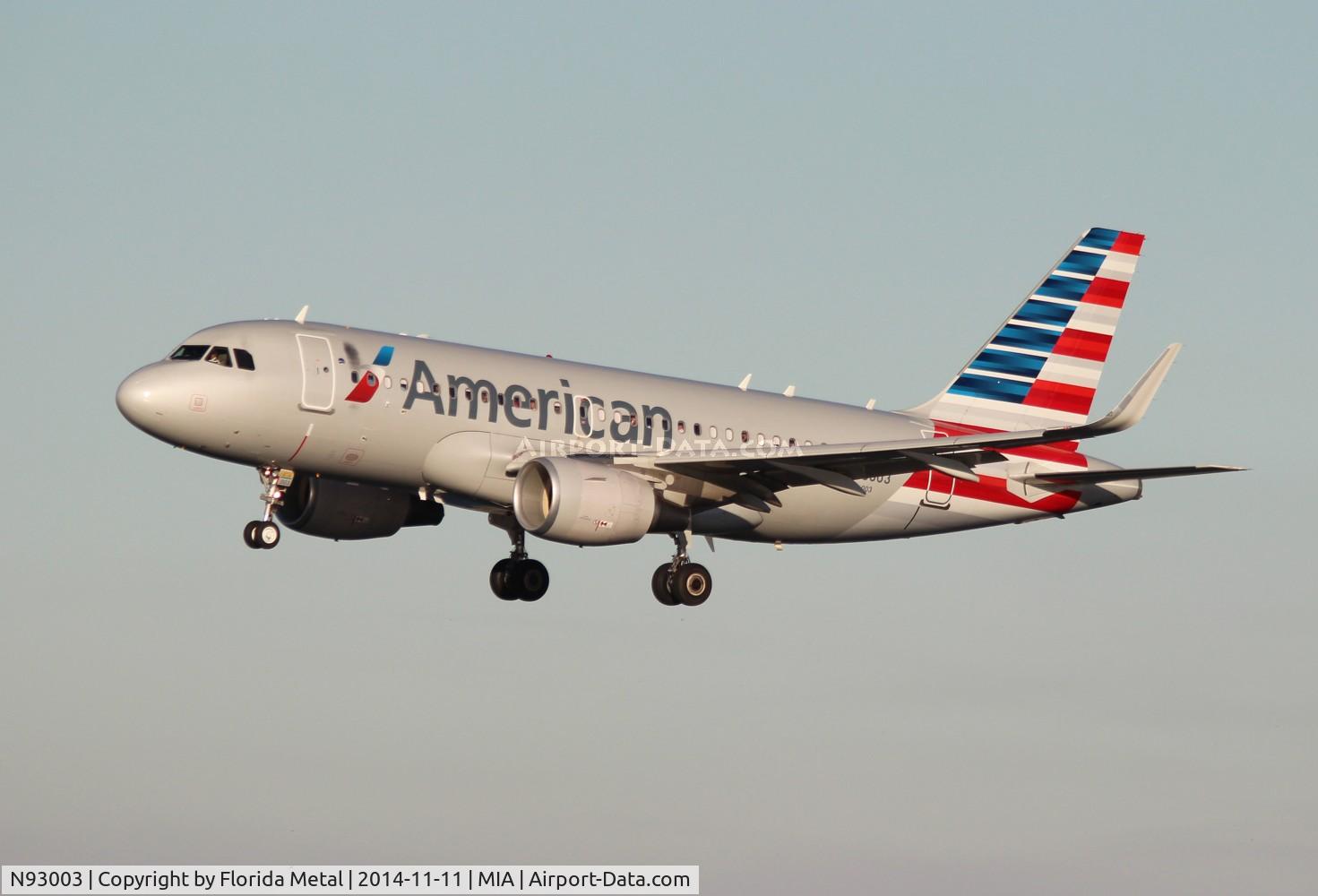 N93003, 2013 Airbus A319-115 C/N 5704, American
