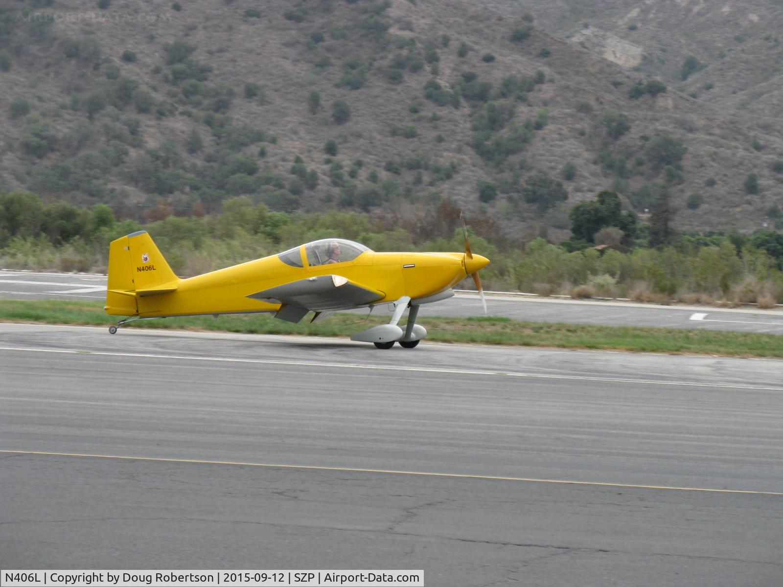 N406L, 2008 Vans RV-6 C/N 936, Provo PROVO 6, Lycoming O-320 160 Hp, landing roll Rwy 22