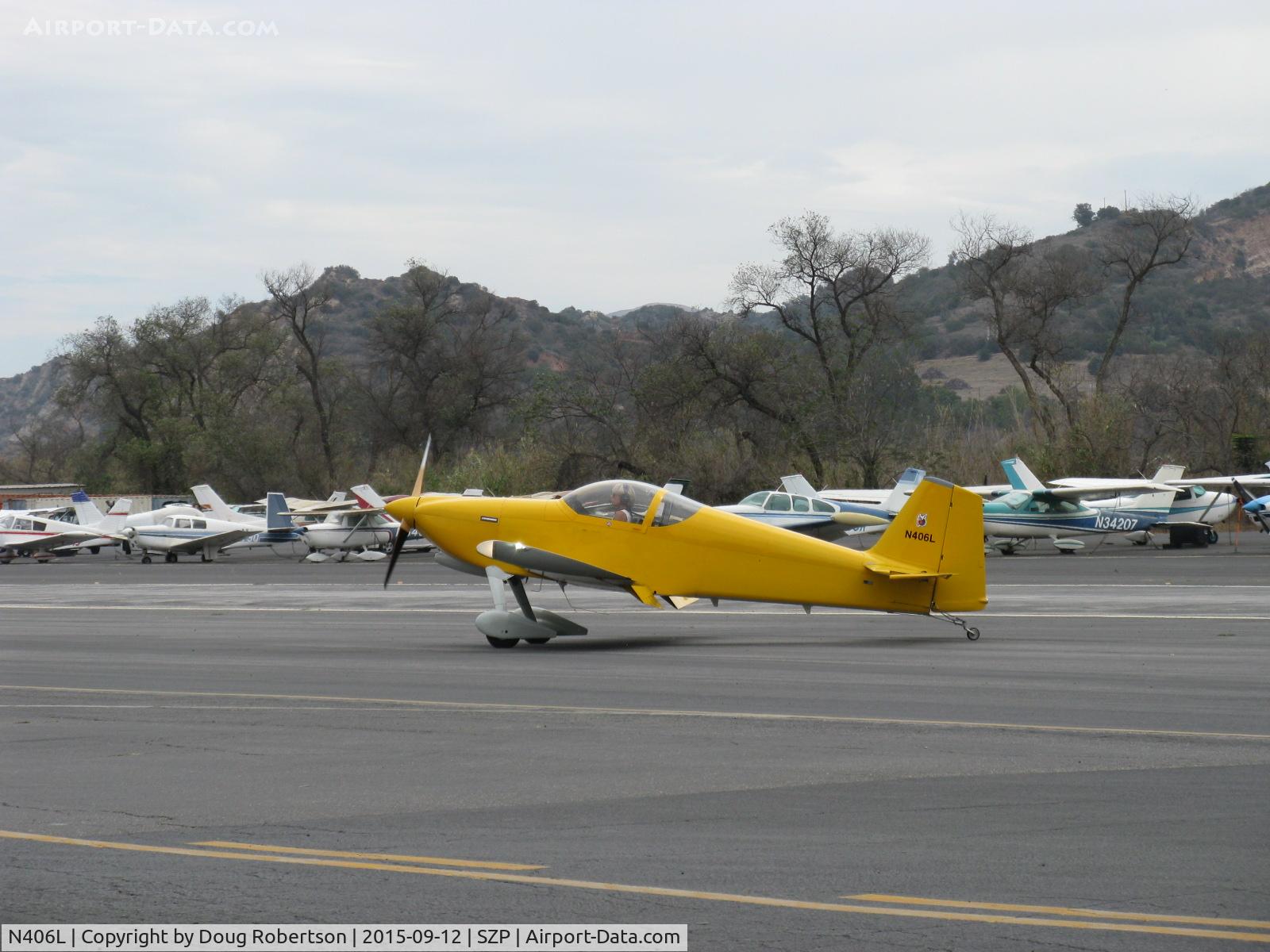 N406L, 2008 Vans RV-6 C/N 936, Provo PROVO 6, Lycoming O-320 160 Hp, taxi off the active