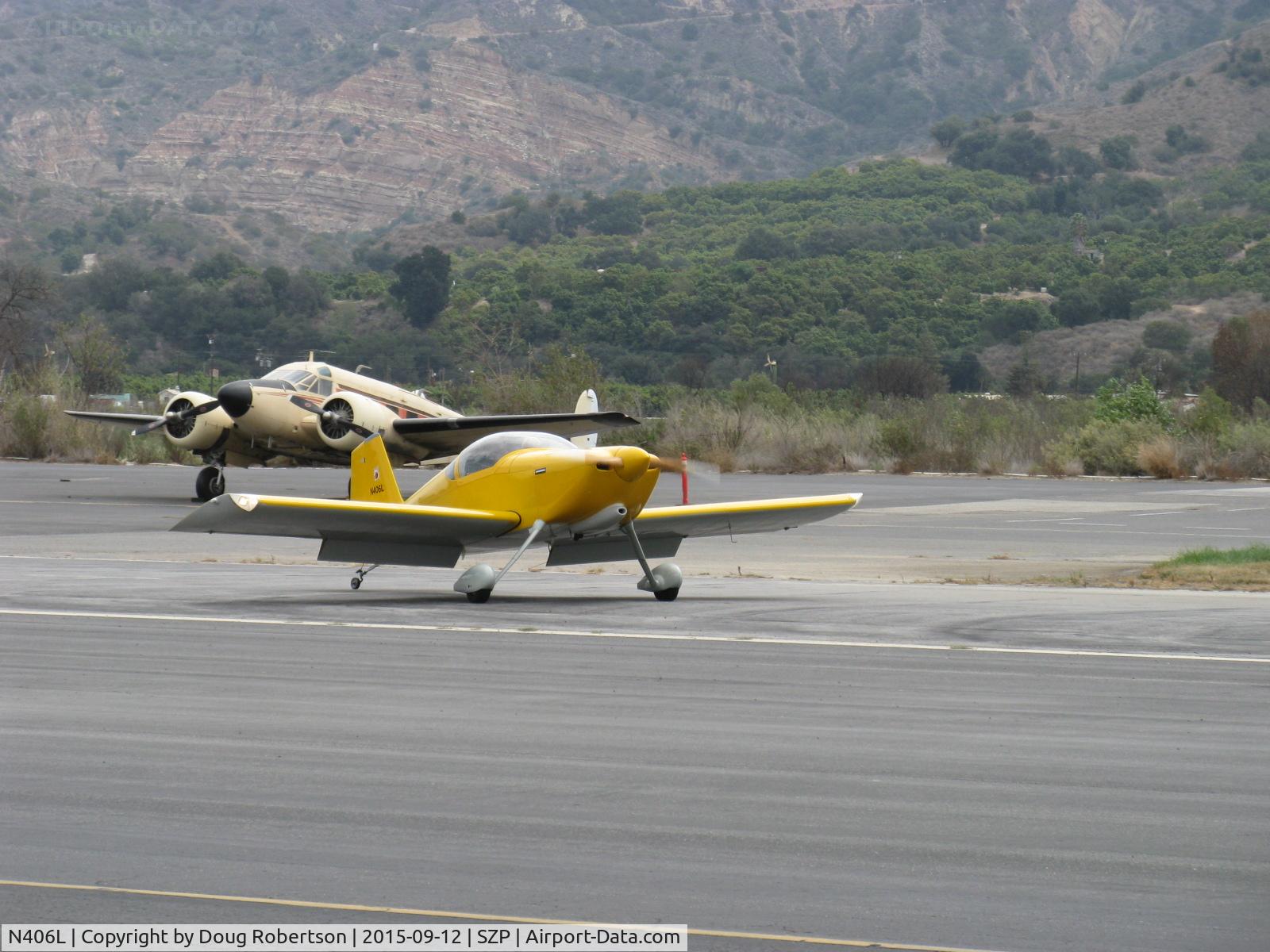 N406L, 2008 Vans RV-6 C/N 936, Provo PROVO 6, Lyycoming O-320 160 Hp, flaps landing roll Rwy 22