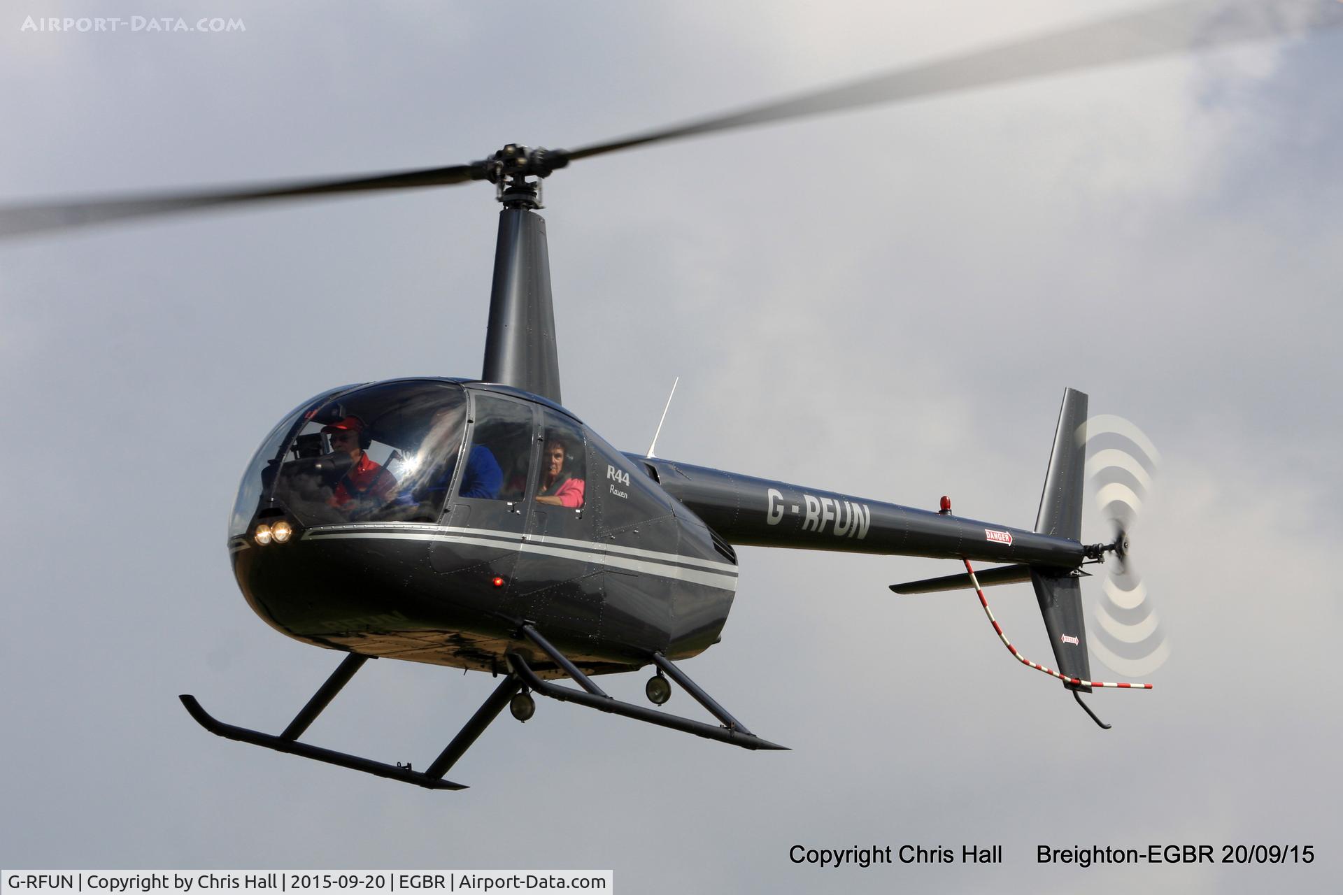 G-RFUN, 2002 Robinson R44 Raven C/N 1239, at Breighton's Heli Fly-in, 2015