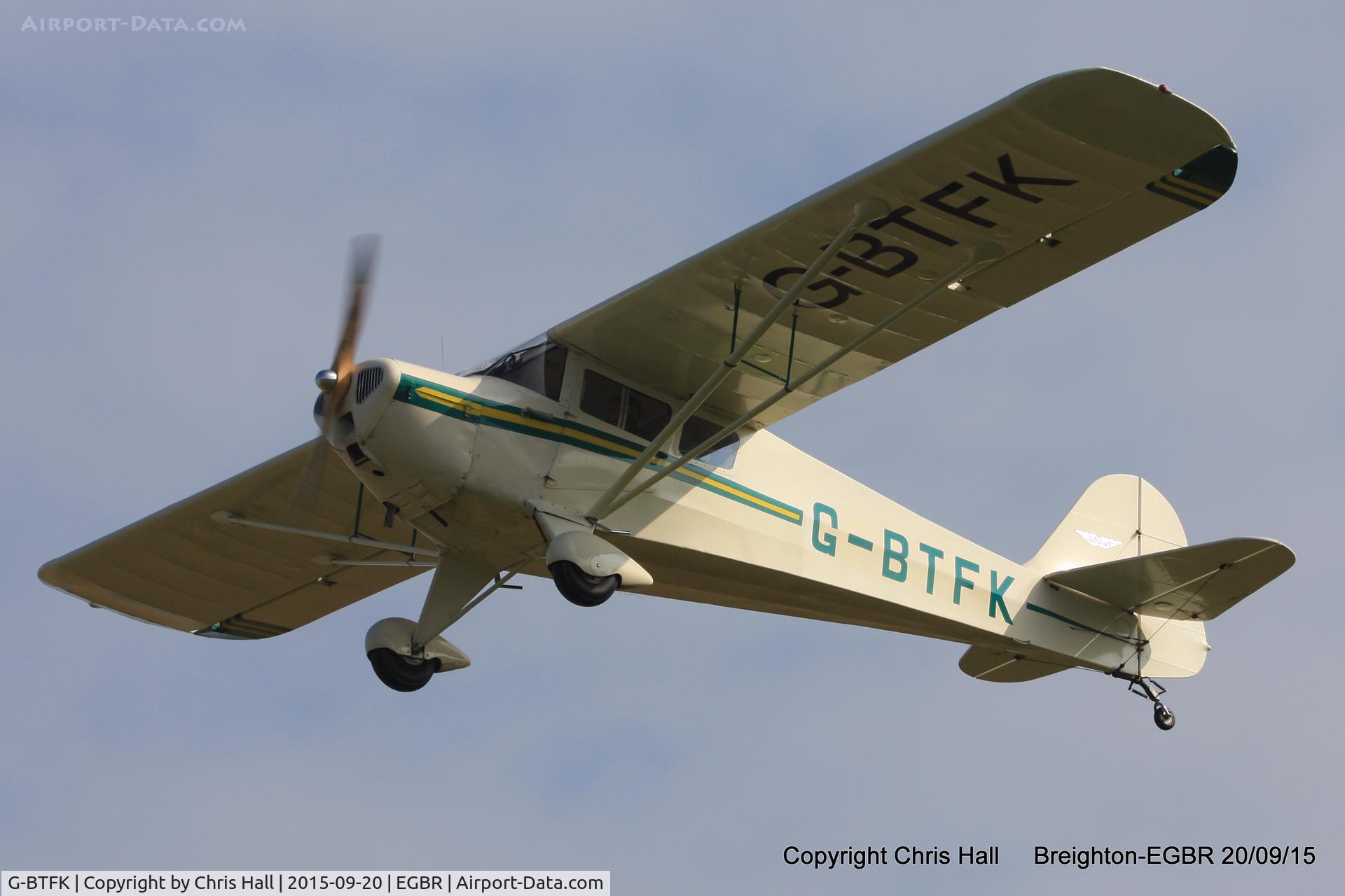 G-BTFK, 1947 Taylorcraft BC-12D Twosome C/N 10540, at Breighton's Heli Fly-in, 2015
