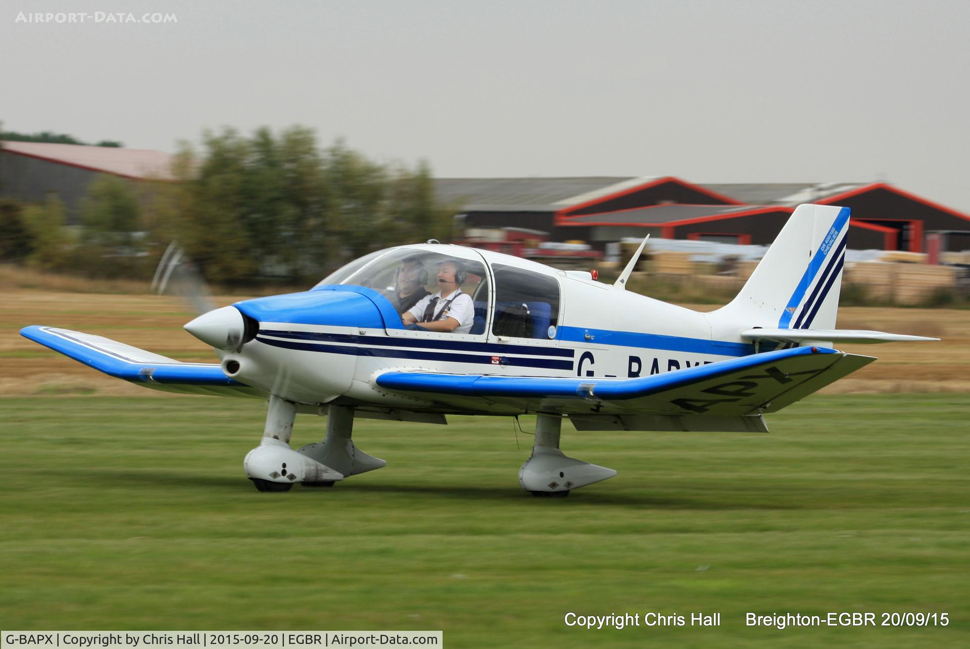 G-BAPX, 1972 Robin DR-400-160 Chevalier C/N 789, at Breighton's Heli Fly-in, 2015