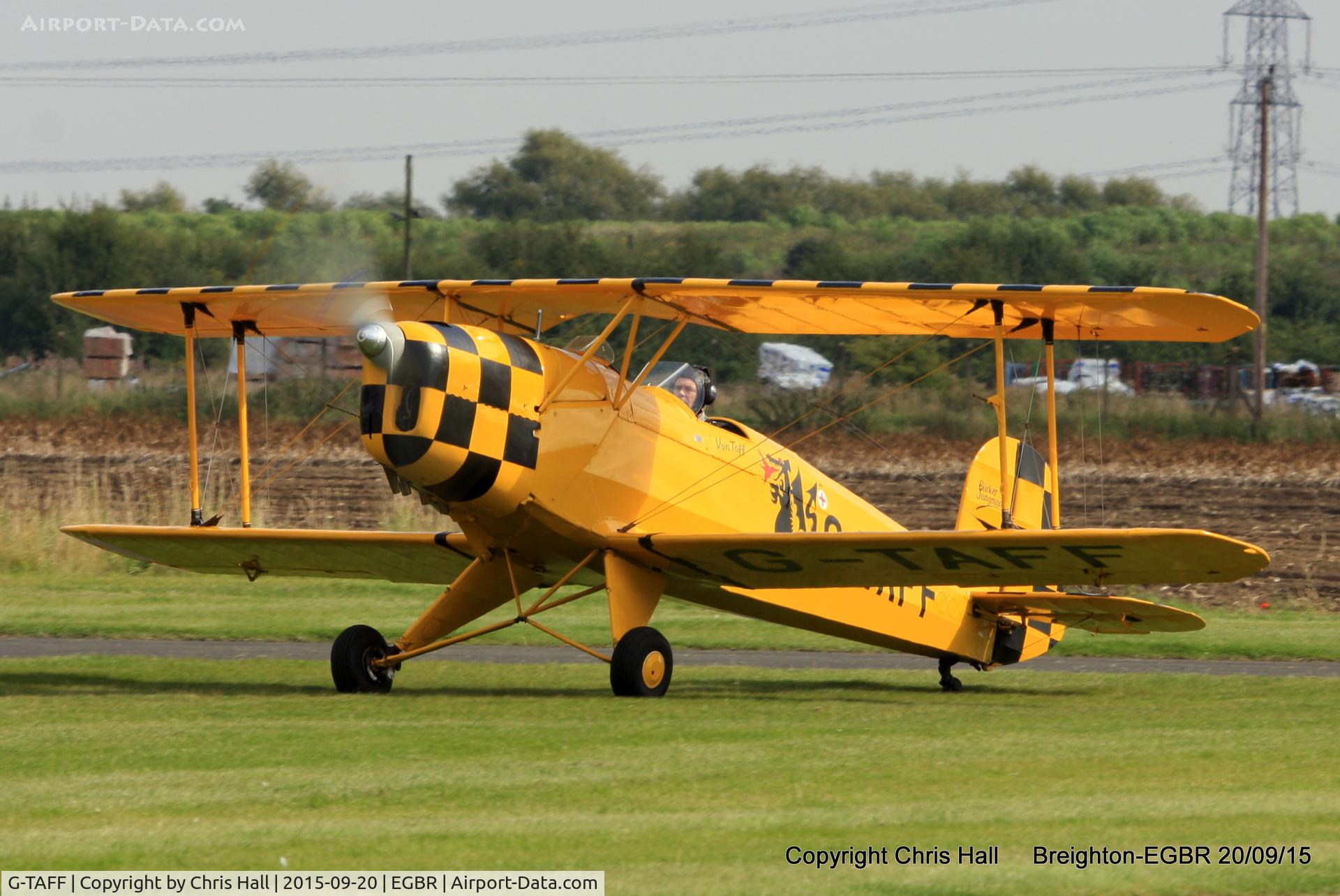 G-TAFF, 1957 CASA 1-131E Jungmann C/N 1129, at Breighton's Heli Fly-in, 2015