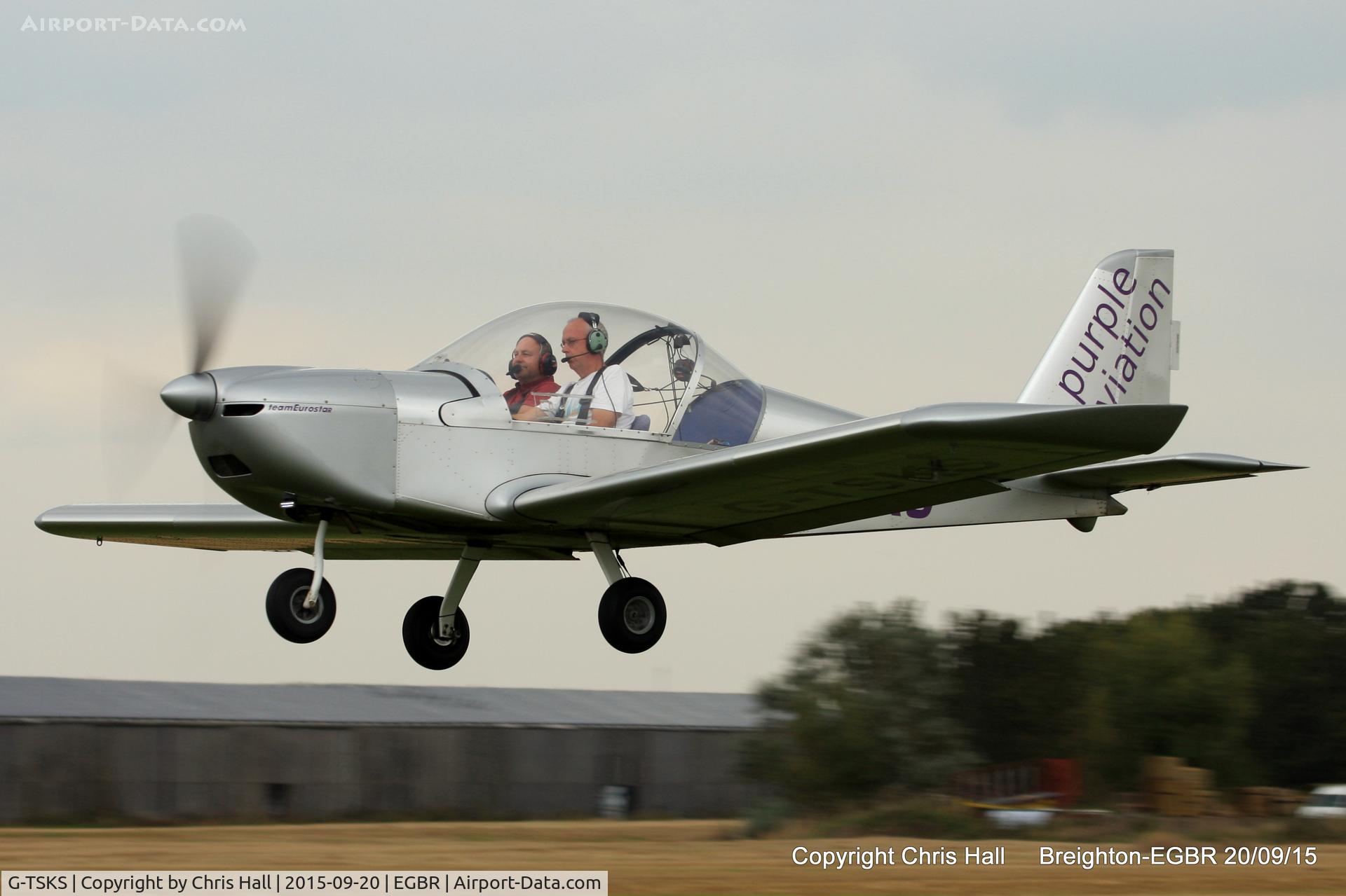 G-TSKS, 2009 Cosmik EV-97 TeamEurostar UK C/N 3320, at Breighton's Heli Fly-in, 2015