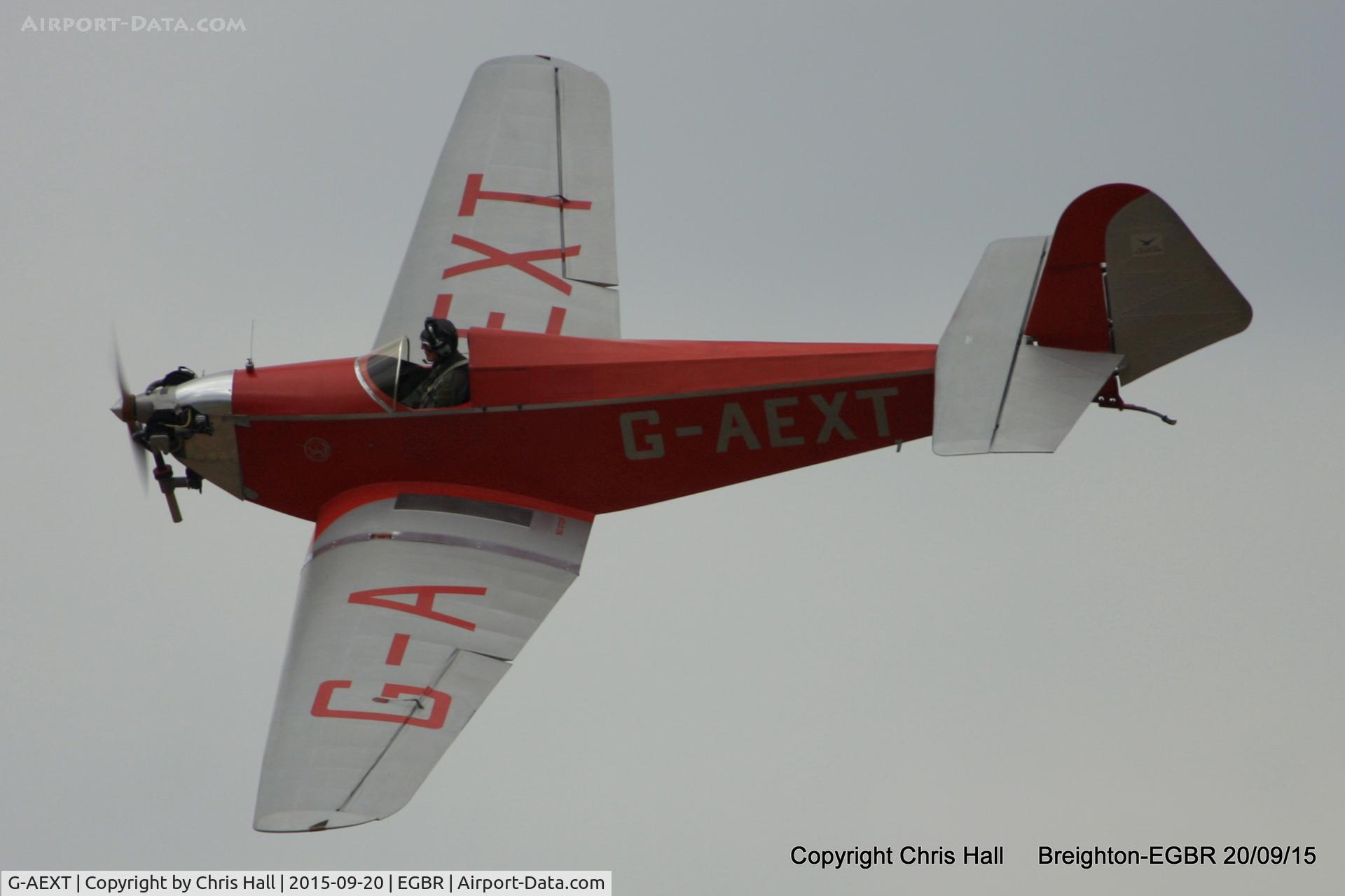 G-AEXT, 1937 Dart Kitten II C/N 123, at Breighton's Heli Fly-in, 2015