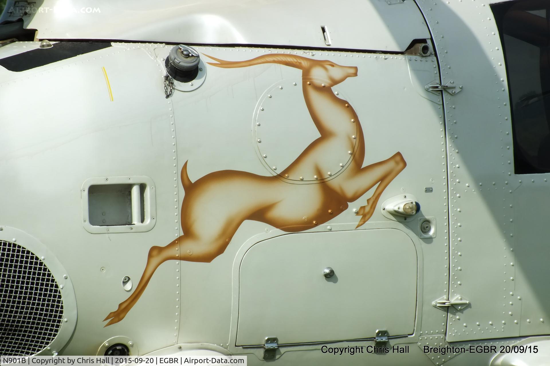 N901B, 1977 Aerospatiale SA-341G Gazelle C/N 1410, at Breighton's Heli Fly-in, 2015