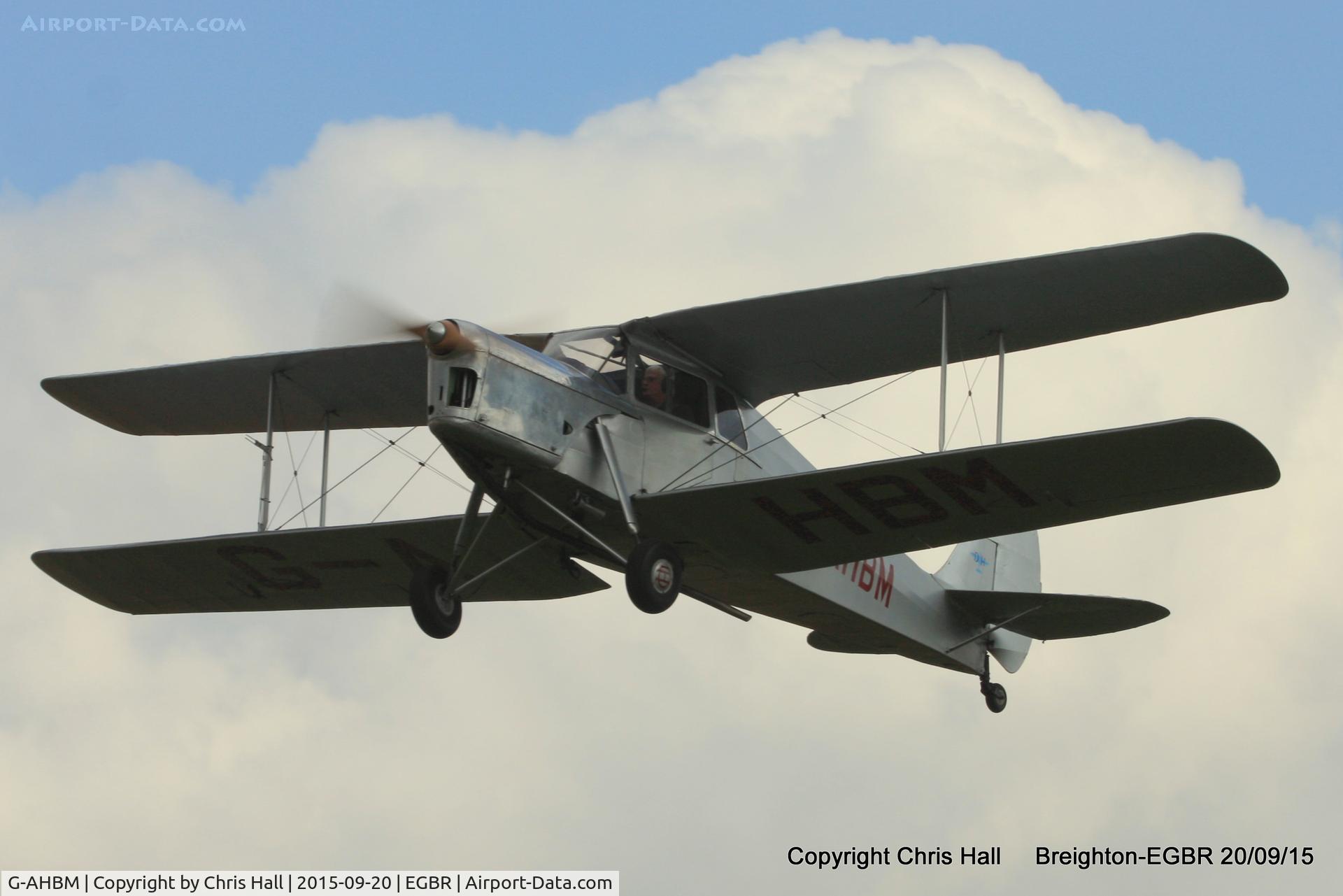 G-AHBM, 1935 De Havilland DH.87B Hornet Moth C/N 8126, at Breighton's Heli Fly-in, 2015