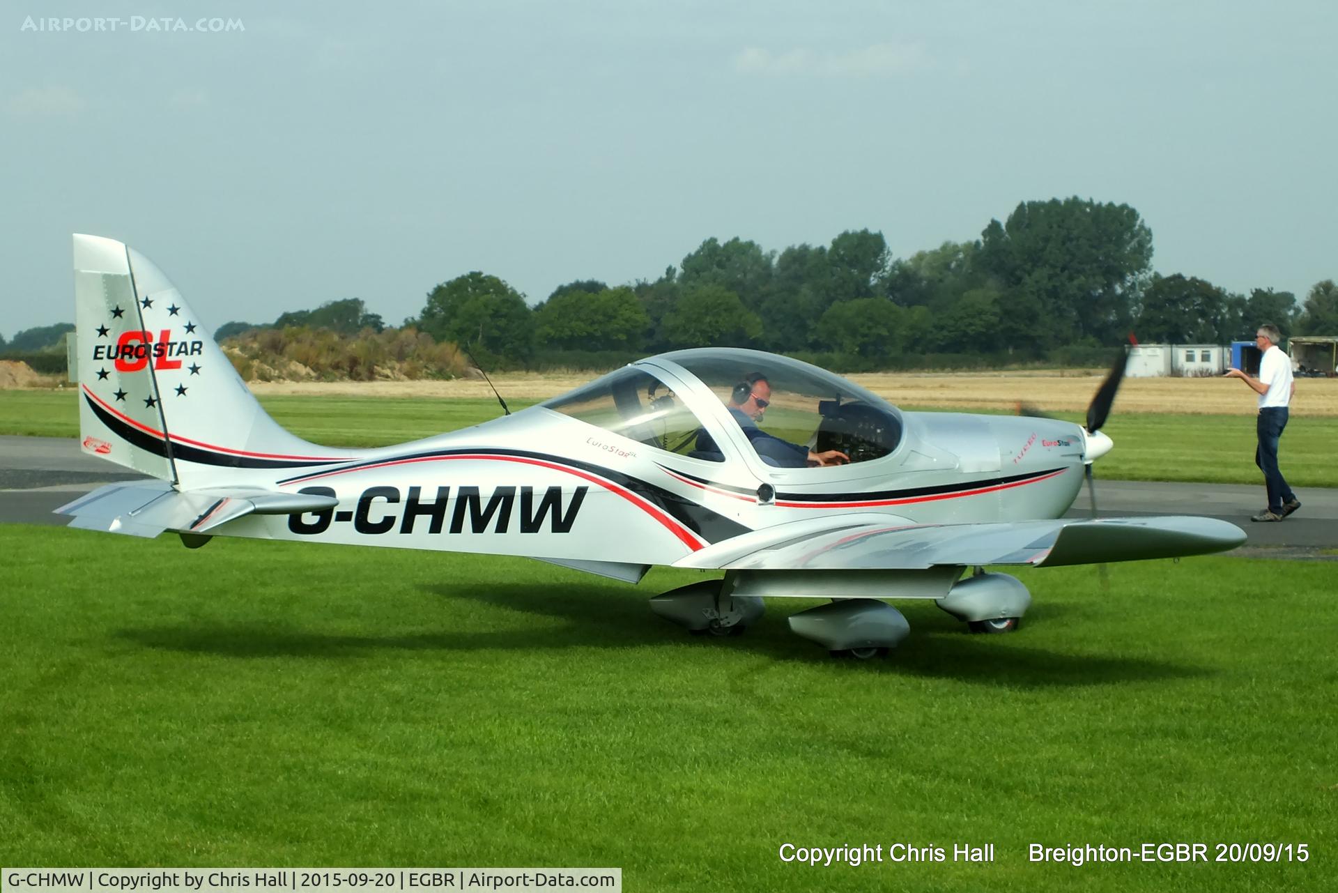 G-CHMW, 2013 Aerotechnik EV-97 Eurostar SL C/N LAA 315B-15158, at Breighton's Heli Fly-in, 2015