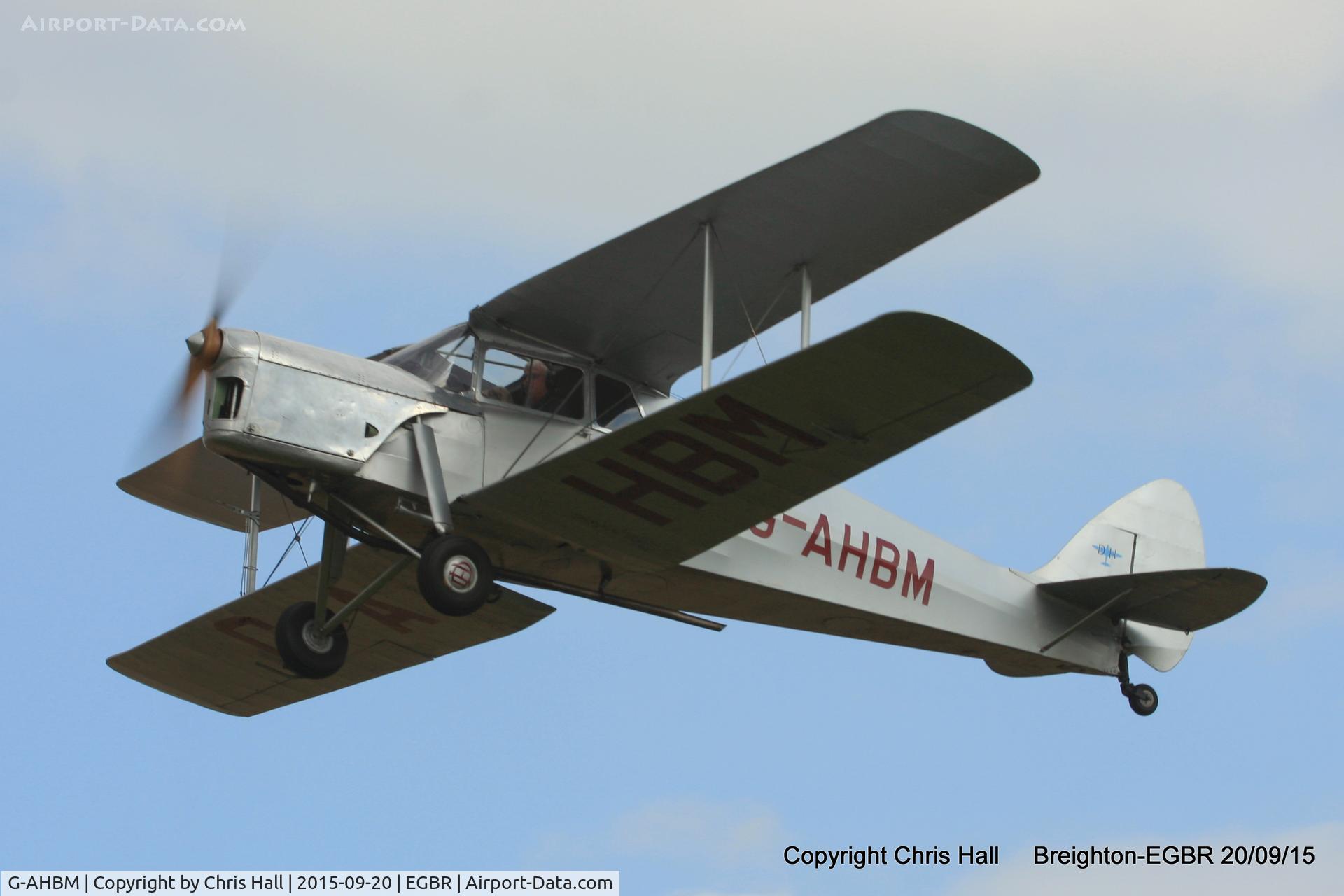 G-AHBM, 1935 De Havilland DH.87B Hornet Moth C/N 8126, at Breighton's Heli Fly-in, 2015