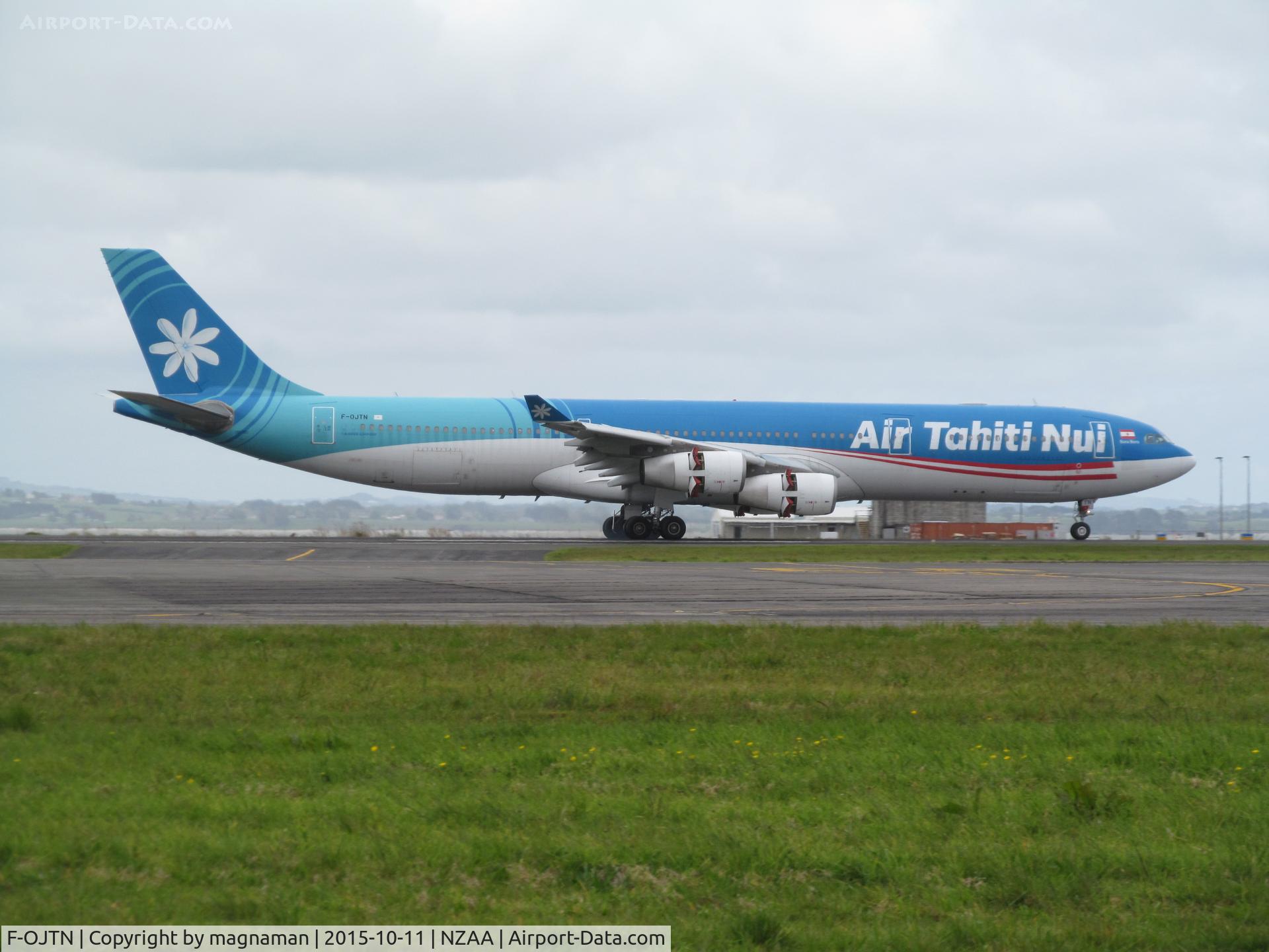 F-OJTN, 2001 Airbus A340-313 C/N 395, Just landed at AKL