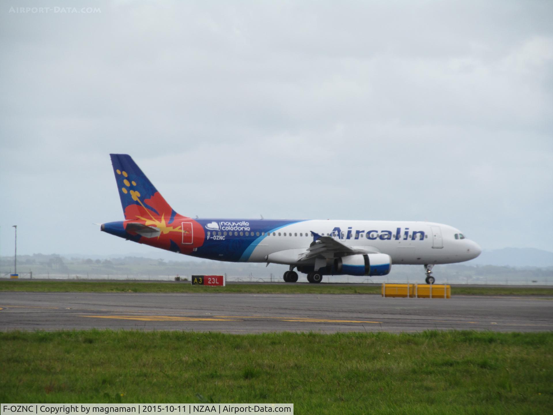 F-OZNC, 2008 Airbus A320-232 C/N 3547, just landed at AKL - bit windy so a bit fuzzy :-(