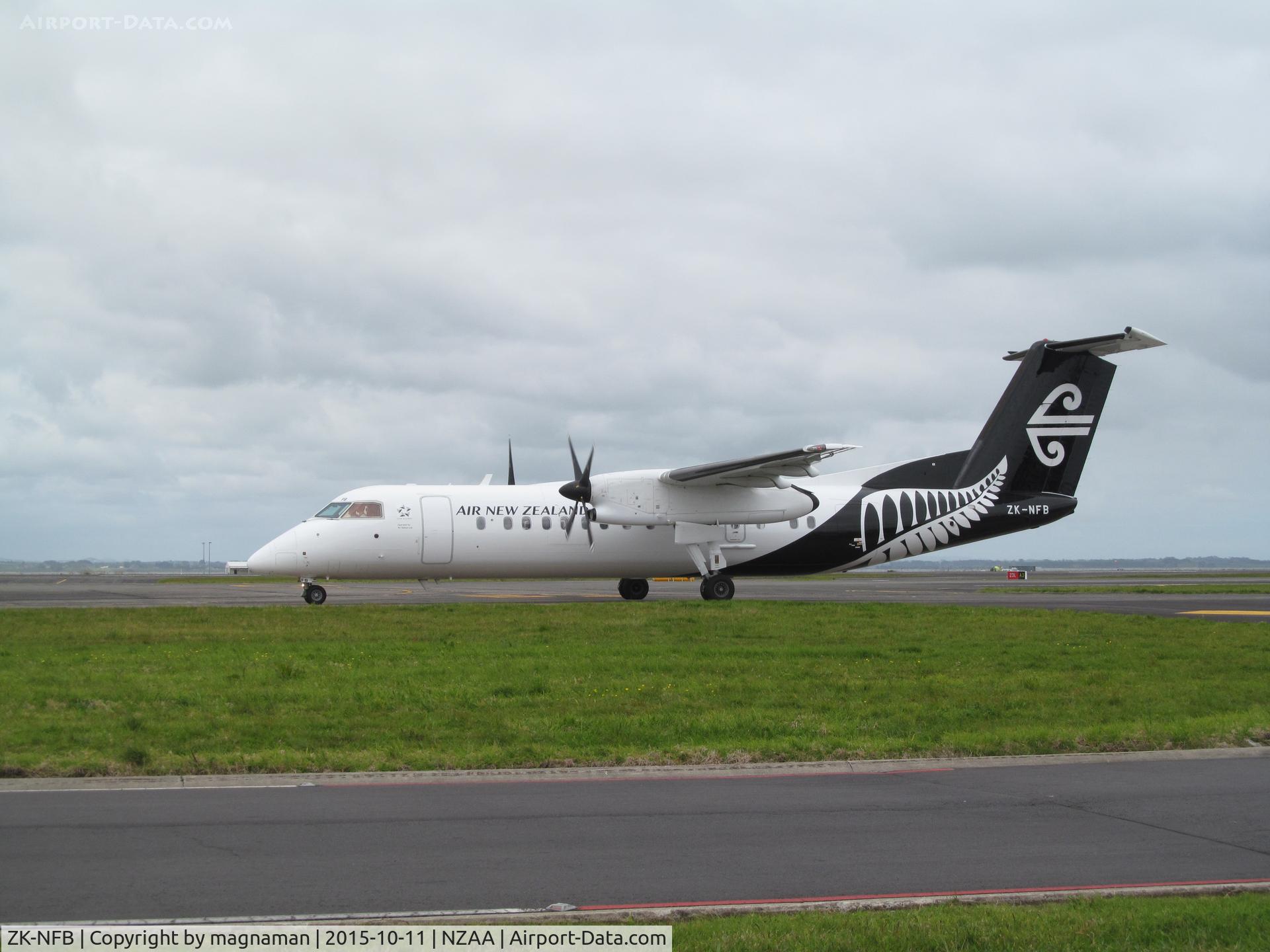 ZK-NFB, 2009 De Havilland Canada DHC-8-311 Dash 8 C/N 670, leaving AKL