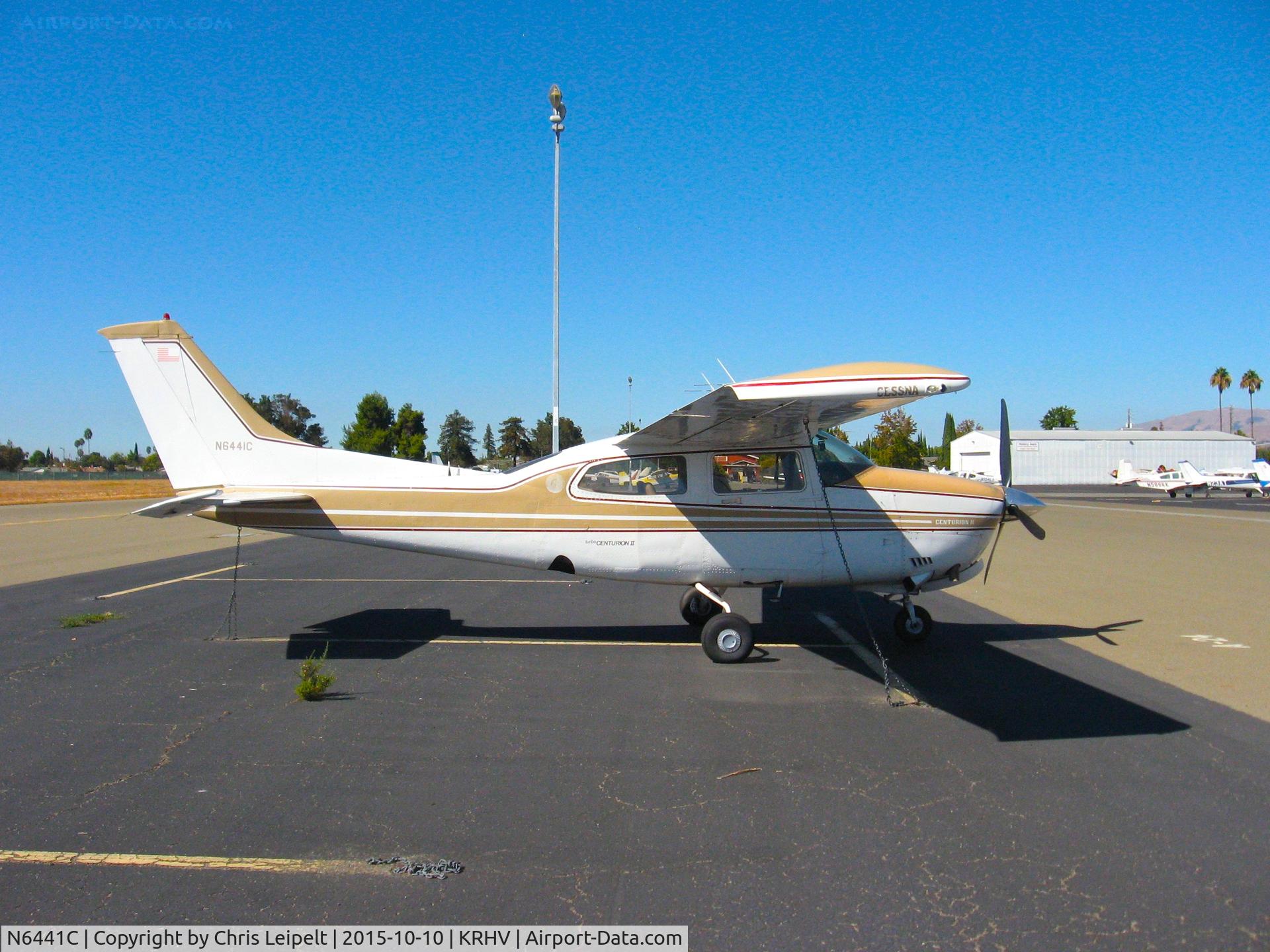 N6441C, 1980 Cessna T210N Turbo Centurion C/N 21063889, Locally-based 1980 Cessna T210N (now in a new tie down) sitting on the ramp at Reid Hillview Airport, San Jose, CA.