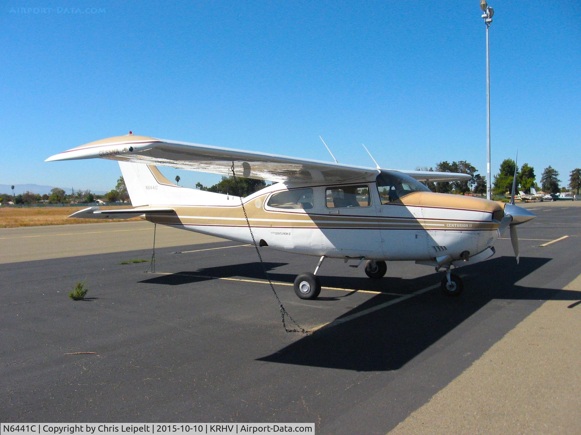 N6441C, 1980 Cessna T210N Turbo Centurion C/N 21063889, Locally-based 1980 Cessna T210N (now in a new tie down) sitting on the ramp at Reid Hillview Airport, San Jose, CA.