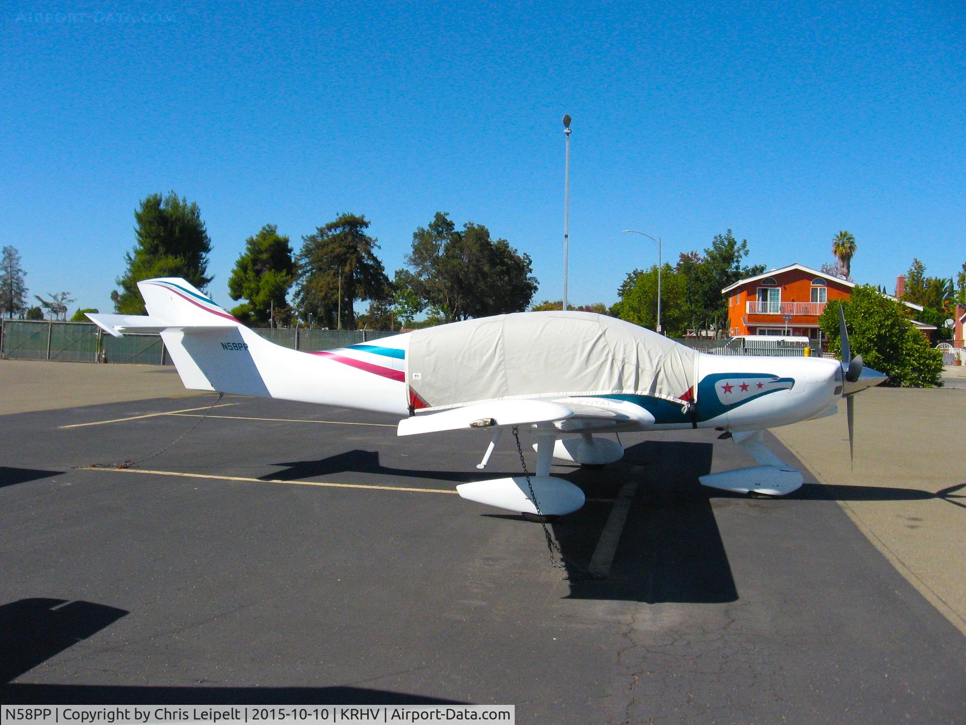 N58PP, 1996 Wheeler Express FT C/N 101316, Very interesting California-based 1996 Wheeler Express FT sitting on the Victory Aero ramp in for light maintenance at Reid Hillview Airport, San Jose, CA.