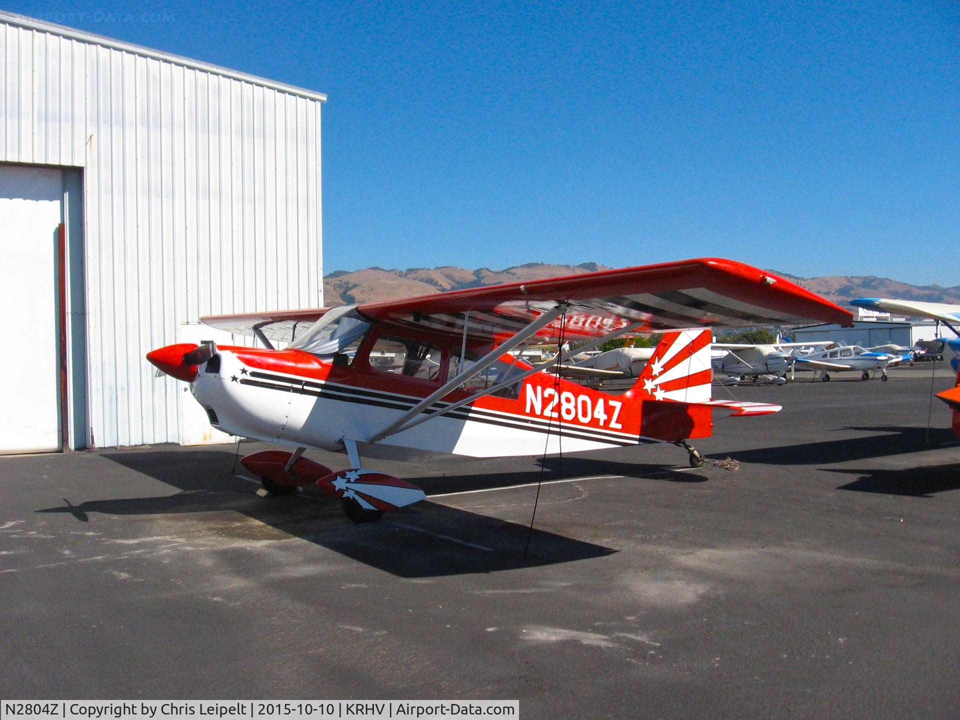 N2804Z, 1978 Bellanca 8KCAB Decathlon C/N 371-78, Jen Delp-Mallet LLC (Watsonville, CA) 1978 Bellanca 8KCAB parked on the Victory Aero rampat Reid Hillview Airport, San Jose, CA.