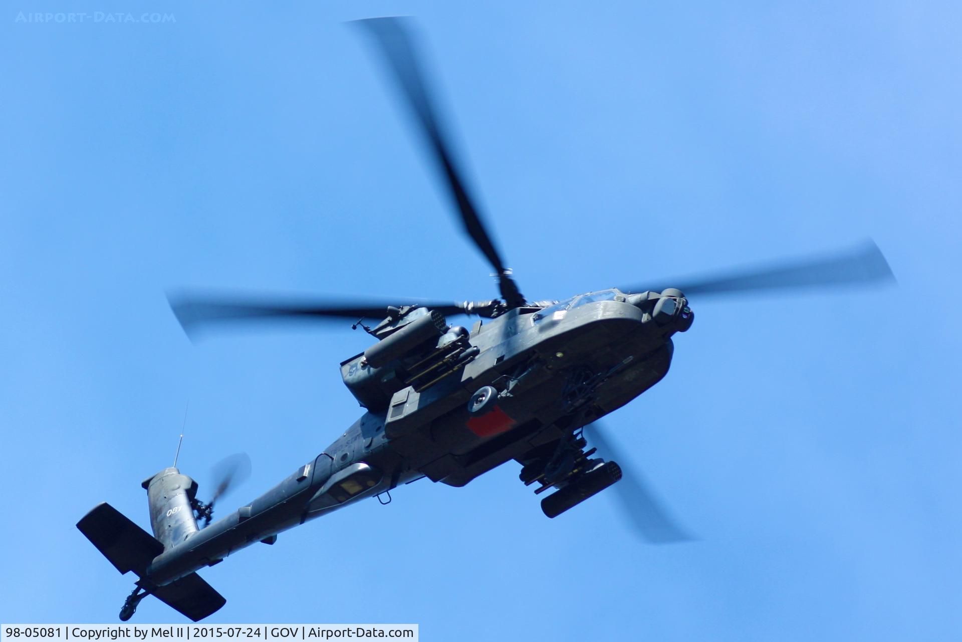 98-05081, 1998 Boeing AH-64D C/N PVD081, Departing RWY 5