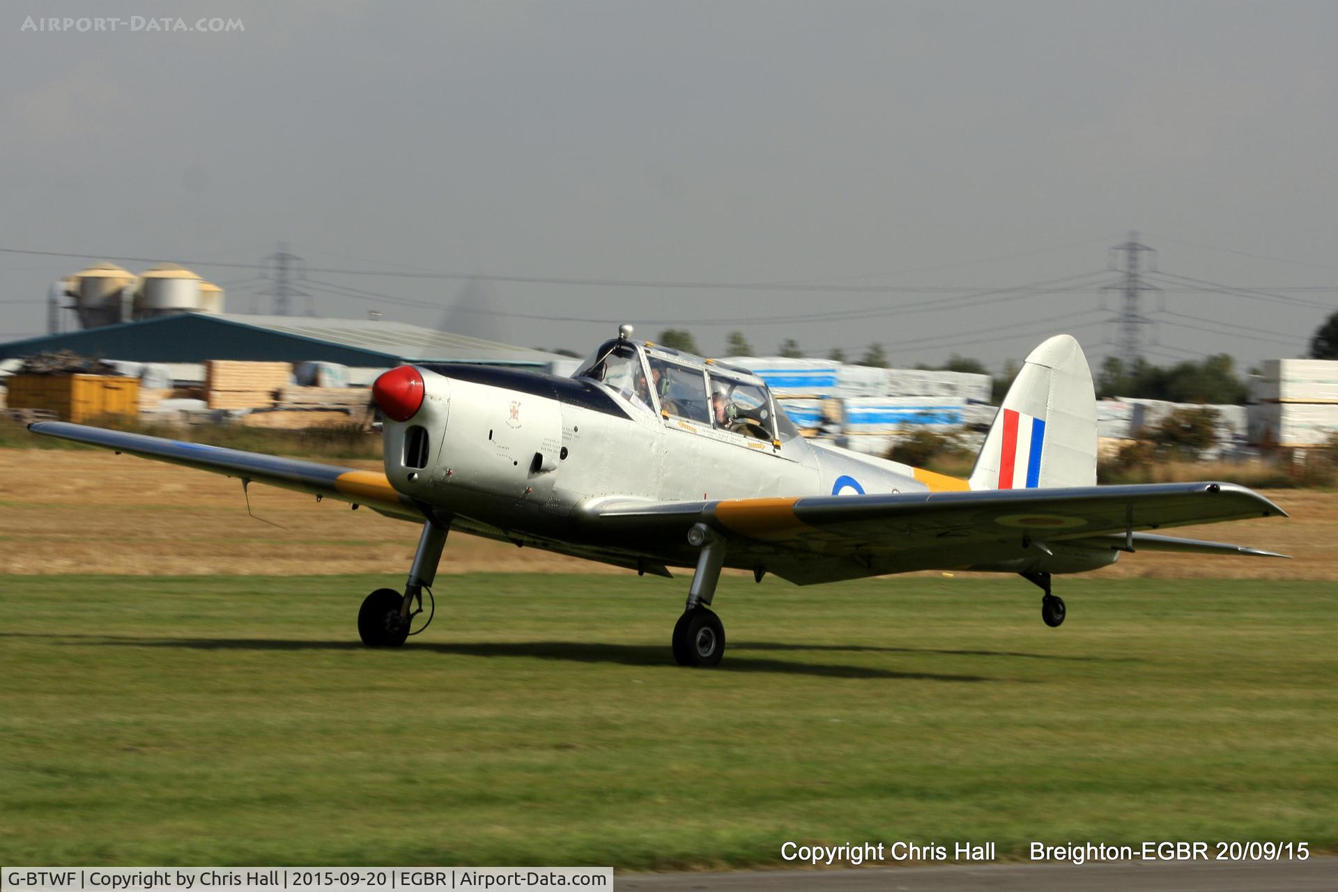 G-BTWF, 1951 De Havilland DHC-1 Chipmunk T.10 C/N C1/0564, at Breighton's Heli Fly-in, 2015